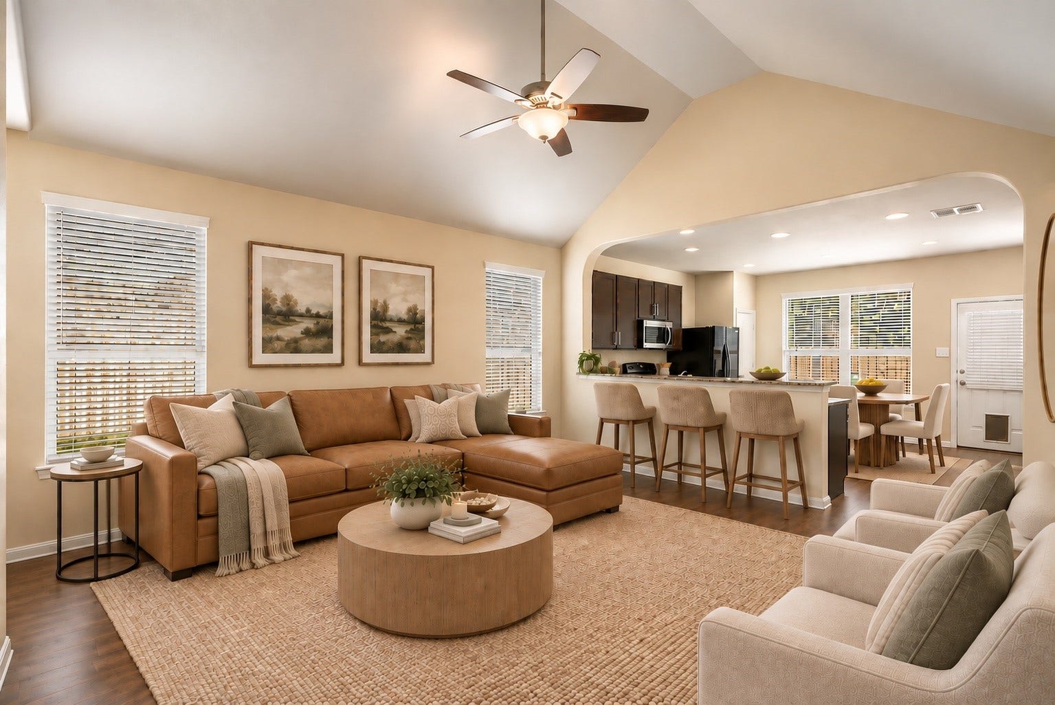 Another great IA STAGED photo showing all of the possibilities with this functional open space.