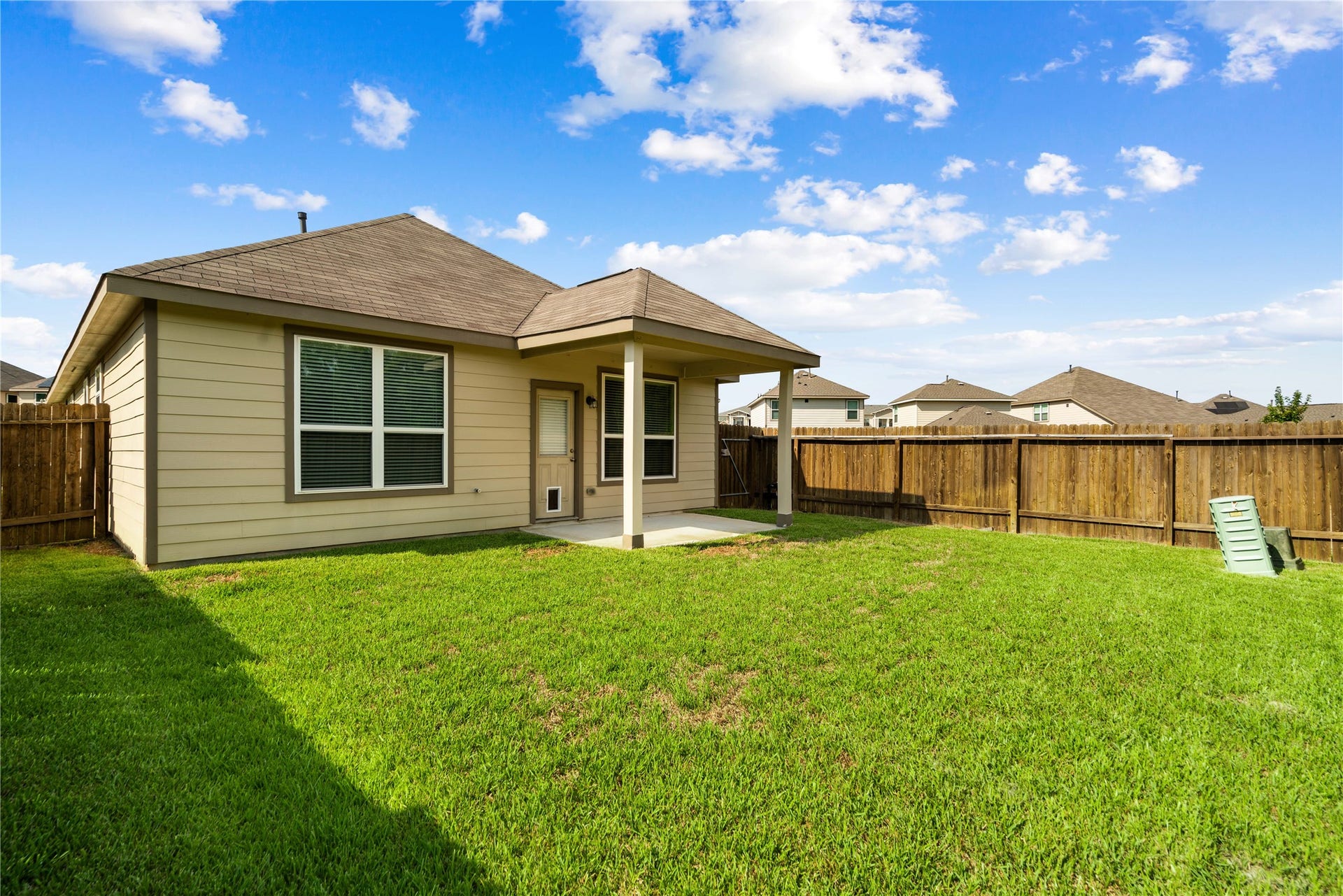 Another view of no immediate side neighbors on one side of the home offering more privacy.