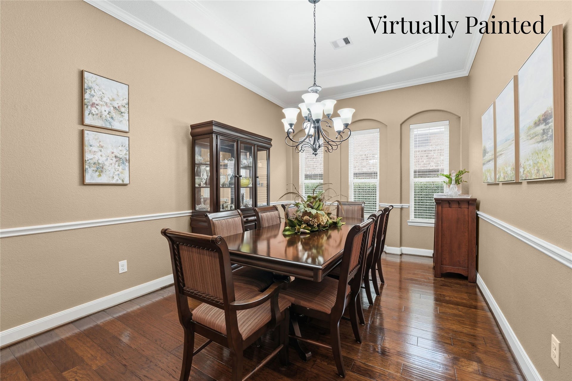 17207 Rainier Creek Drive, Humble, TX 77346 Formal dining room - Virtually Painted