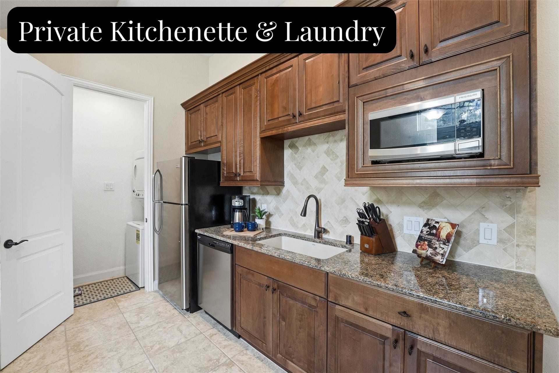 17207 Rainier Creek Drive, Humble, TX 77346 Multigenerational Living (NextGen) Kitchenette & Laundry