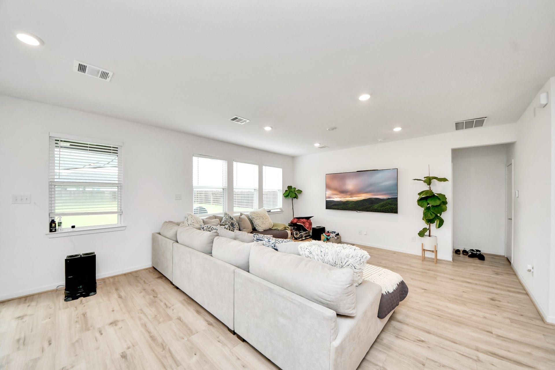 Open floorplan with LVP in the kitchen, dining area and the living room.