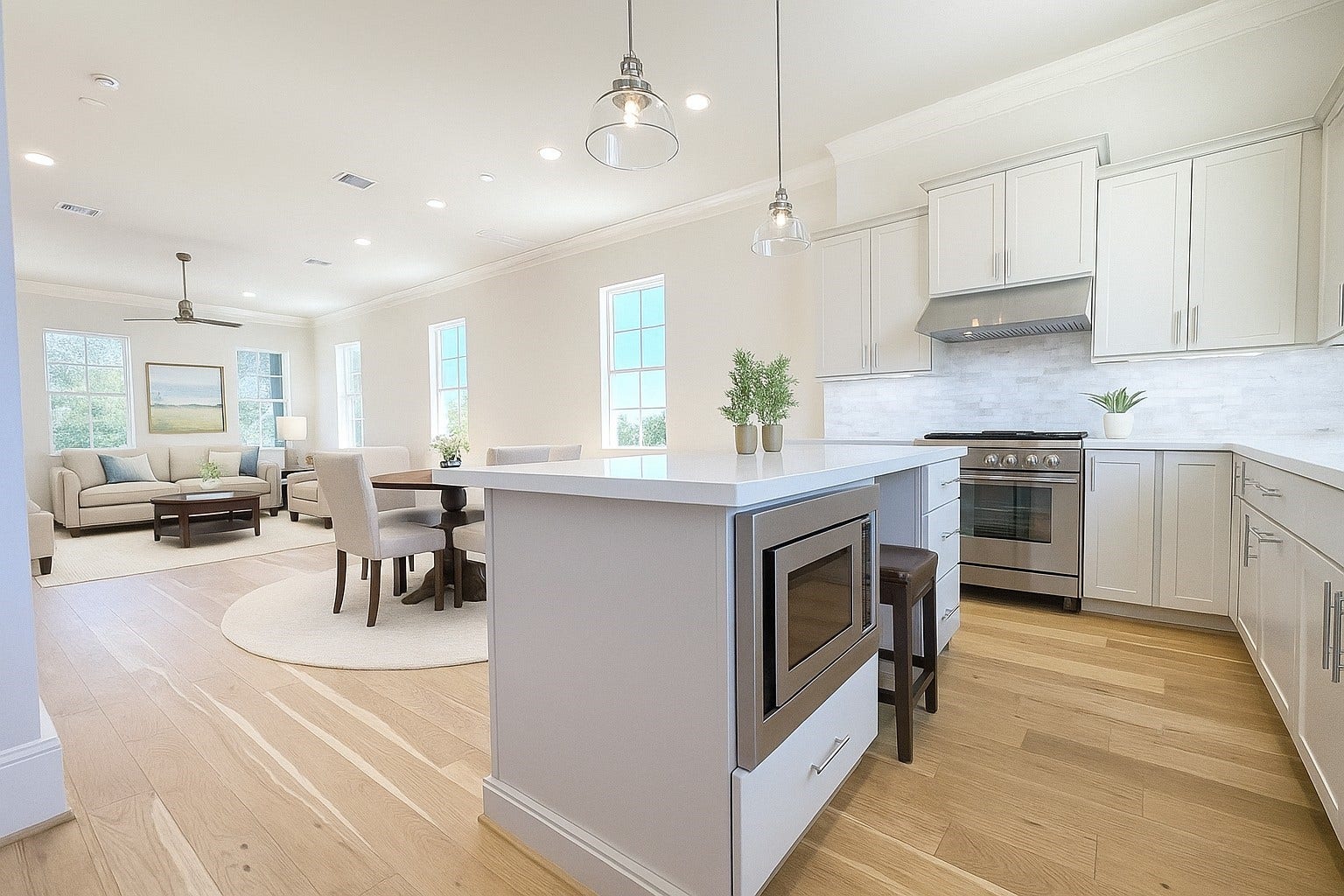 739 Bringhurst Street, Houston, TX 77020 Loads of natural light flooding in from all around! Virtual staging added.