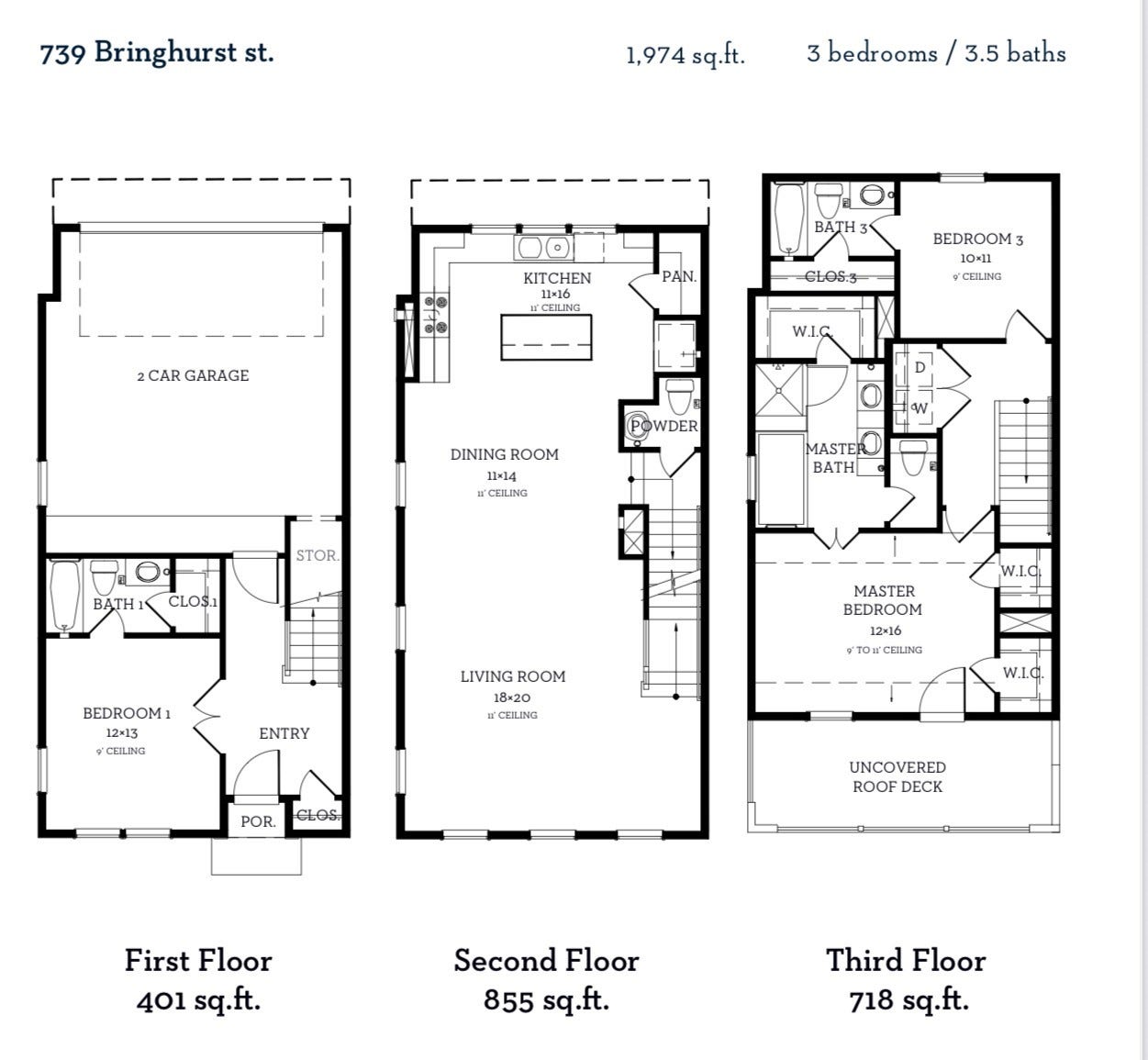 739 Bringhurst Street, Houston, TX 77020 Floor plan for 739 Bringhurst Street