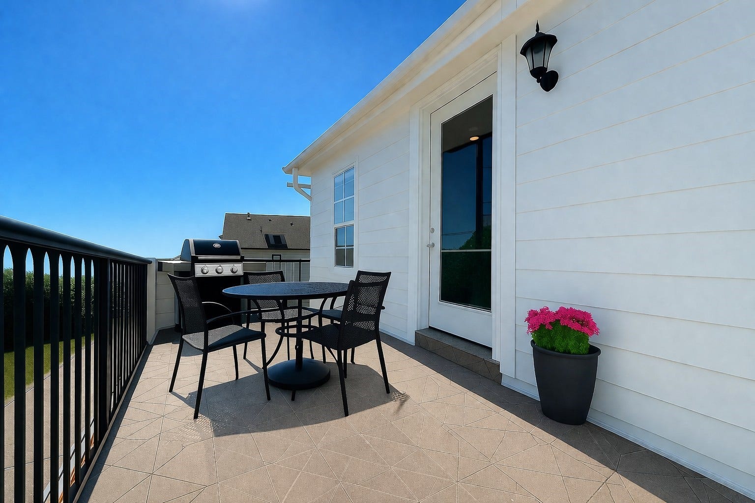 739 Bringhurst Street, Houston, TX 77020 Virtually staged rooftop terrace.
