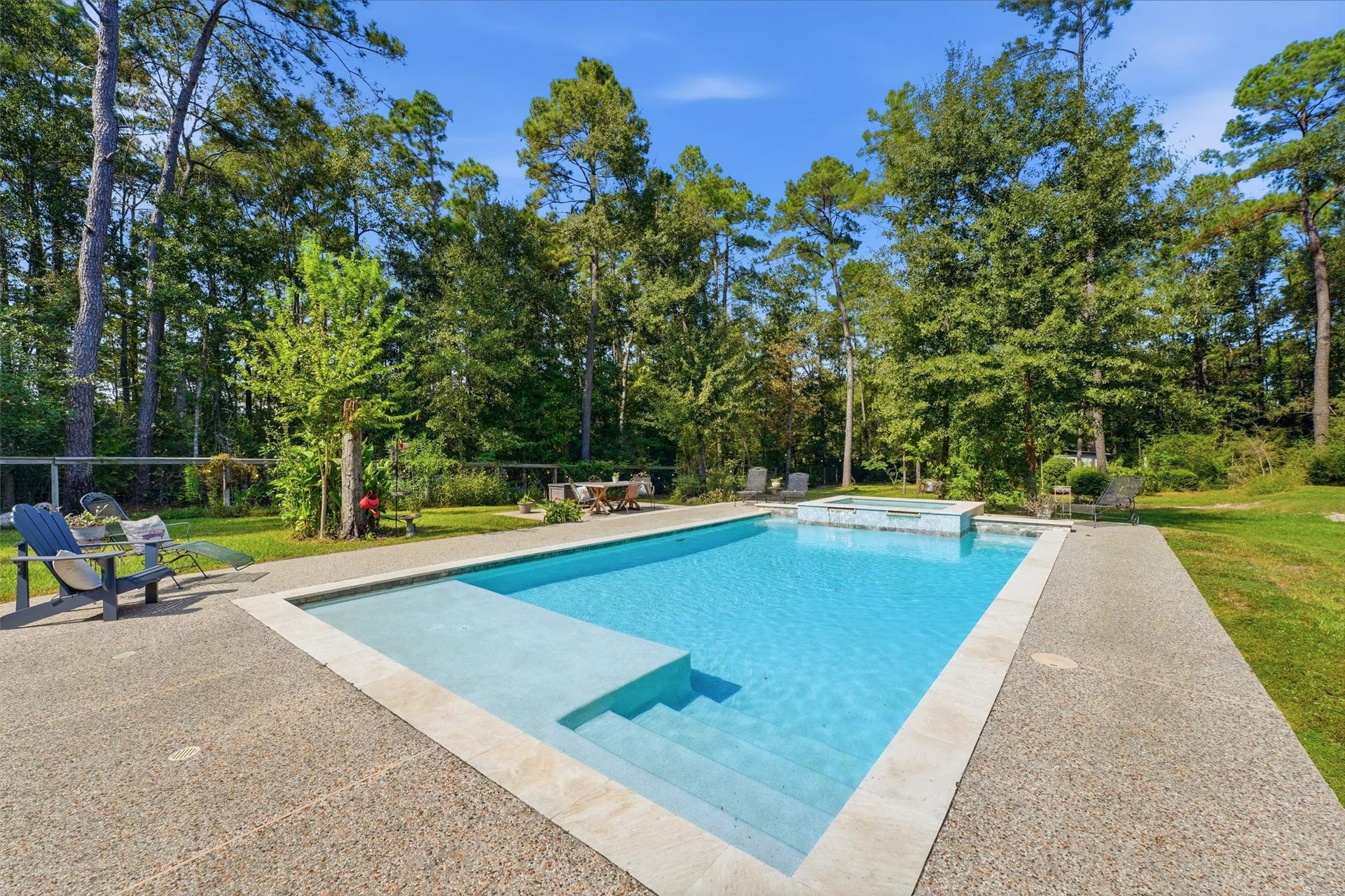Pool built in 2020.  Heated with attached spa and tanning ledge.