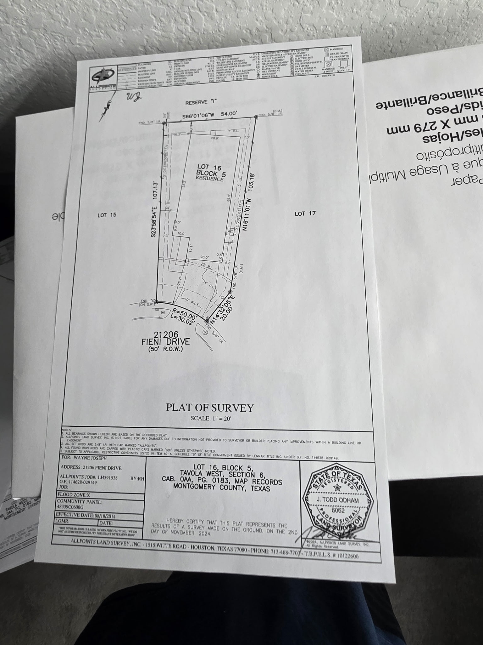 21206 Fieni Drive, New Caney, TX 77357 Survey