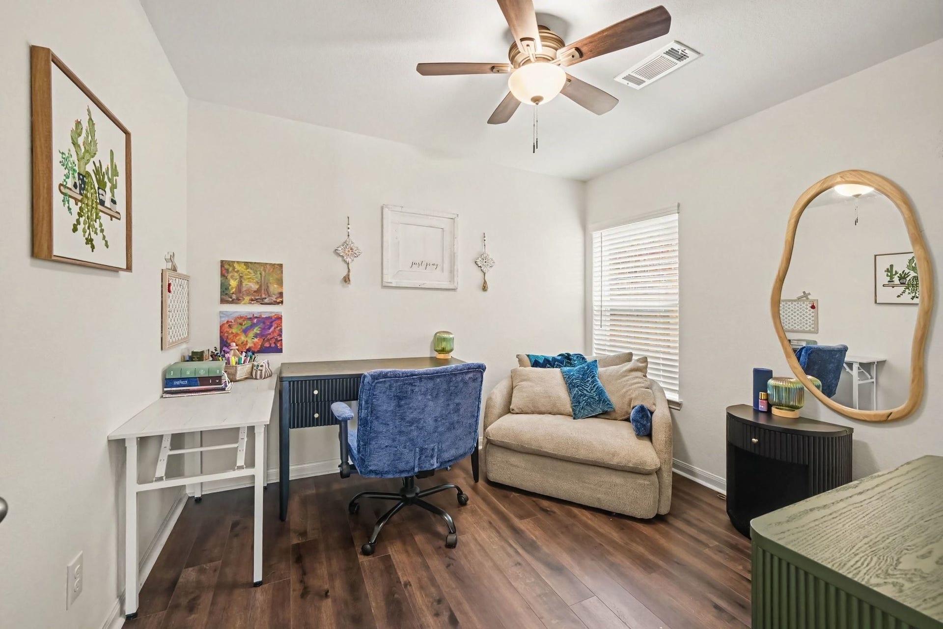 949 Texas Timbers Drive, Katy, TX 77493 Second front bedroom, shown as a home office