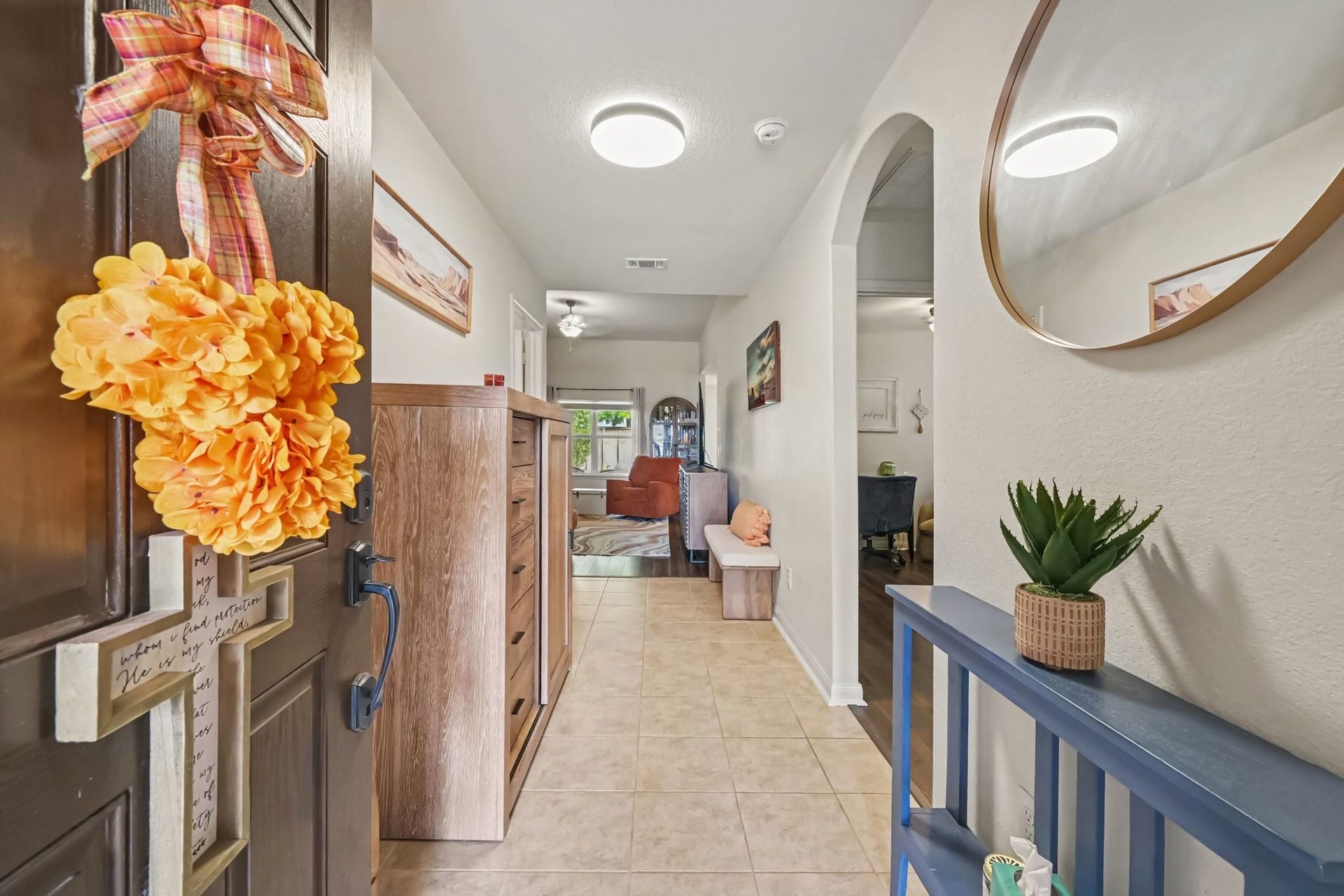 949 Texas Timbers Drive, Katy, TX 77493 Bright entryway featuring durable ceramic tile flooring