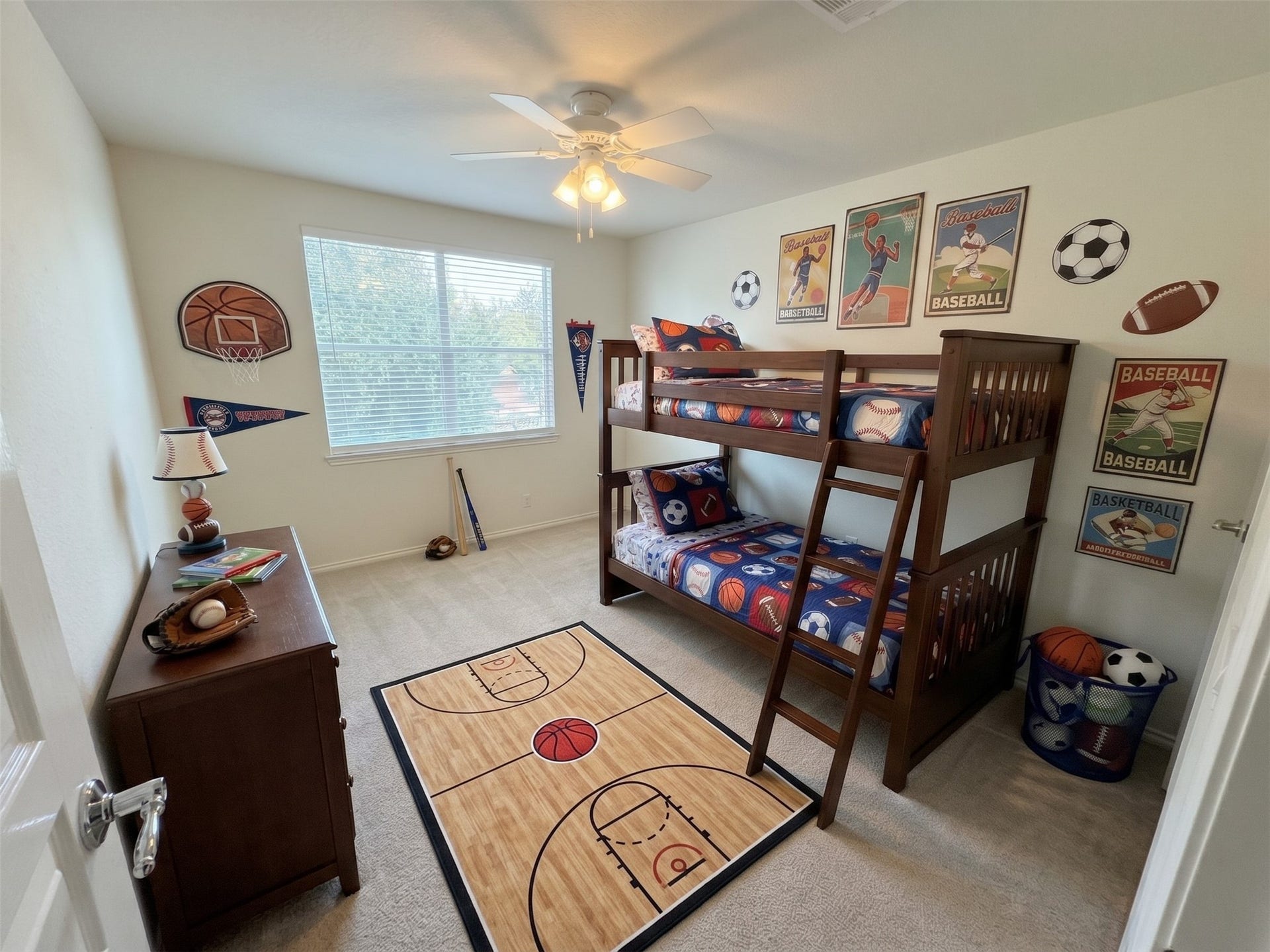 10014 Forrester Trail, Katy, TX 77494 The second bedroom is light and bright with fresh paint. Virtually staged photo.
