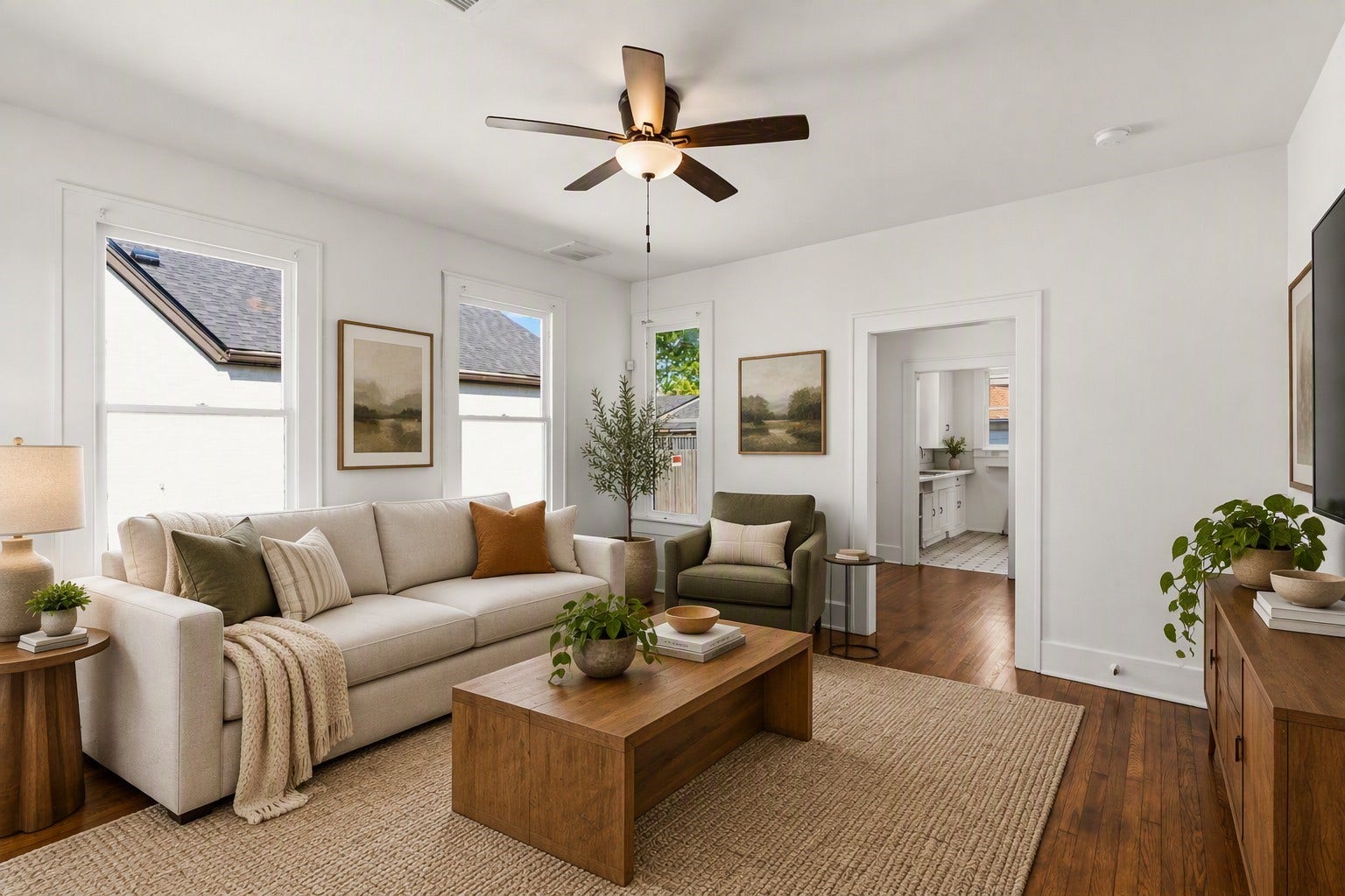 Virtually Staged Living Room