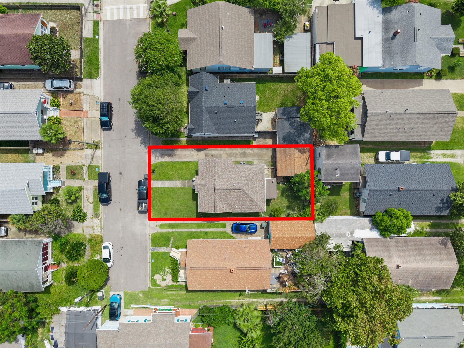 Overhead Aerial View of Home
