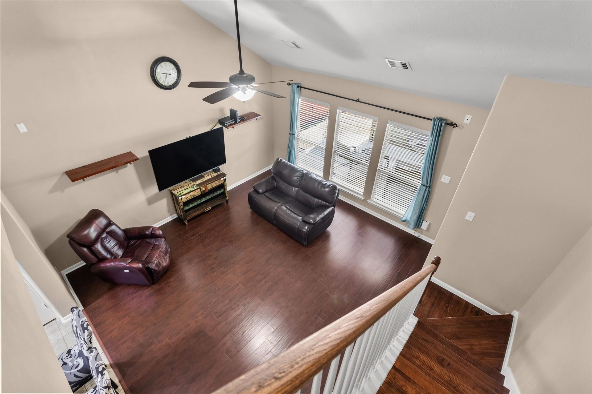20514 Rustic Rail Court, Cypress, TX 77433 View from the top of the wood stairs