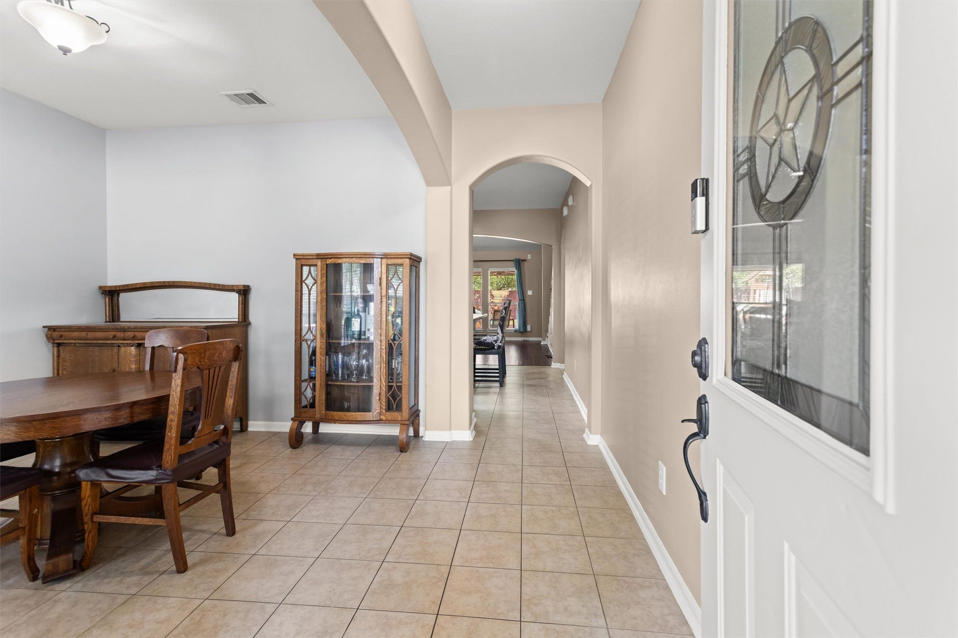 20514 Rustic Rail Court, Cypress, TX 77433 View from front door. Tiled entry.