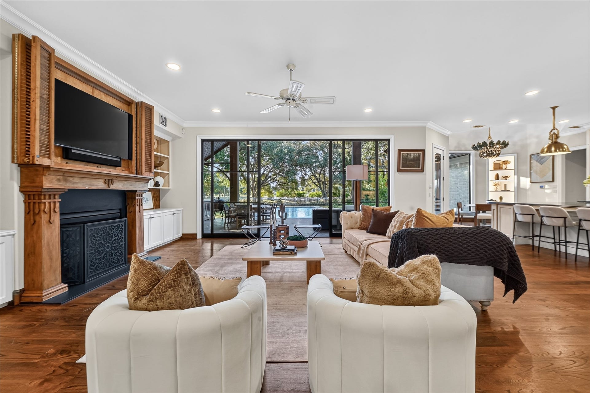 4510 River Forest Drive, Richmond, TX 77406 The main living space boasts tons of natural light and invites nature in from every angel.