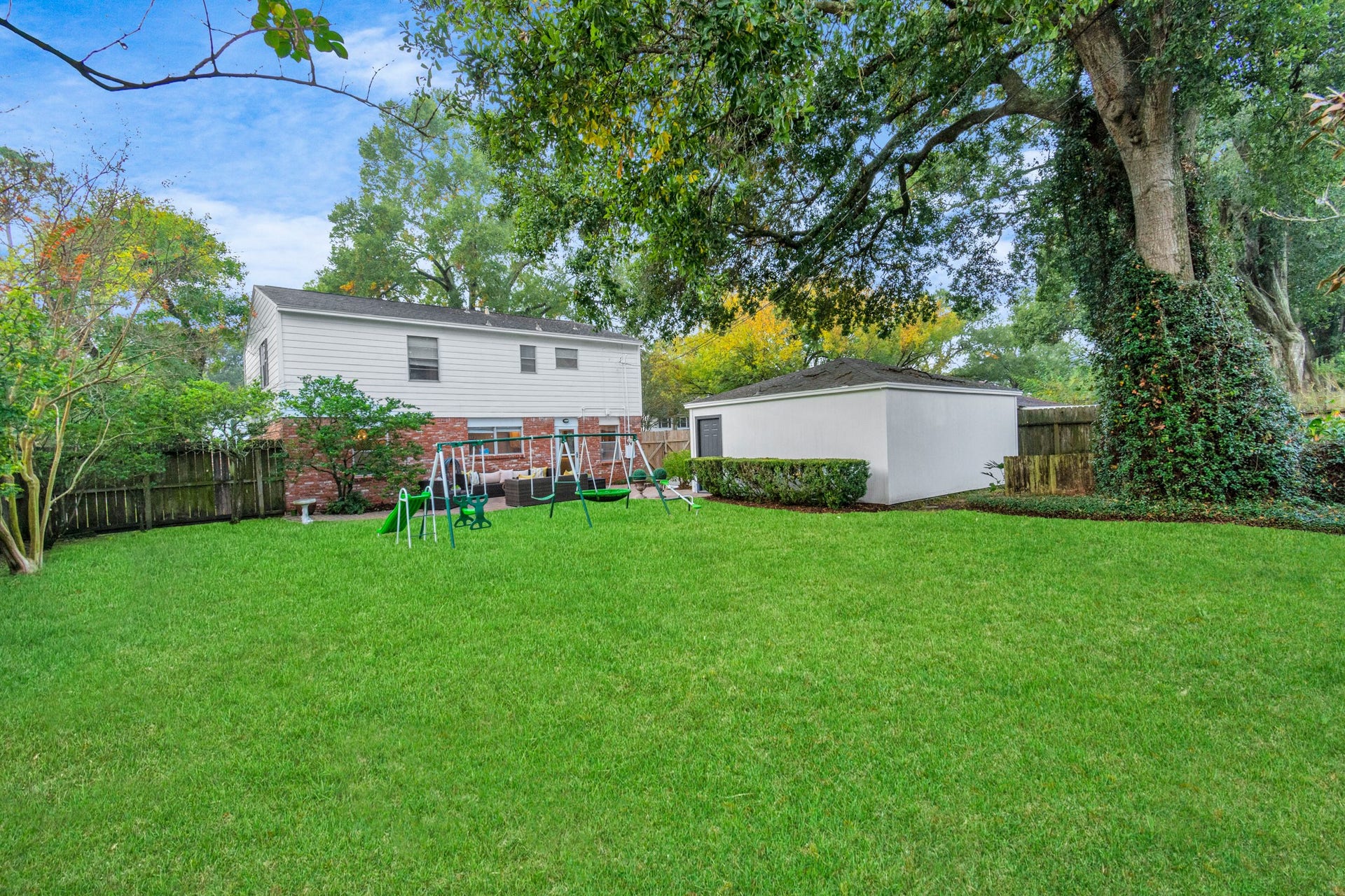 Large backyard