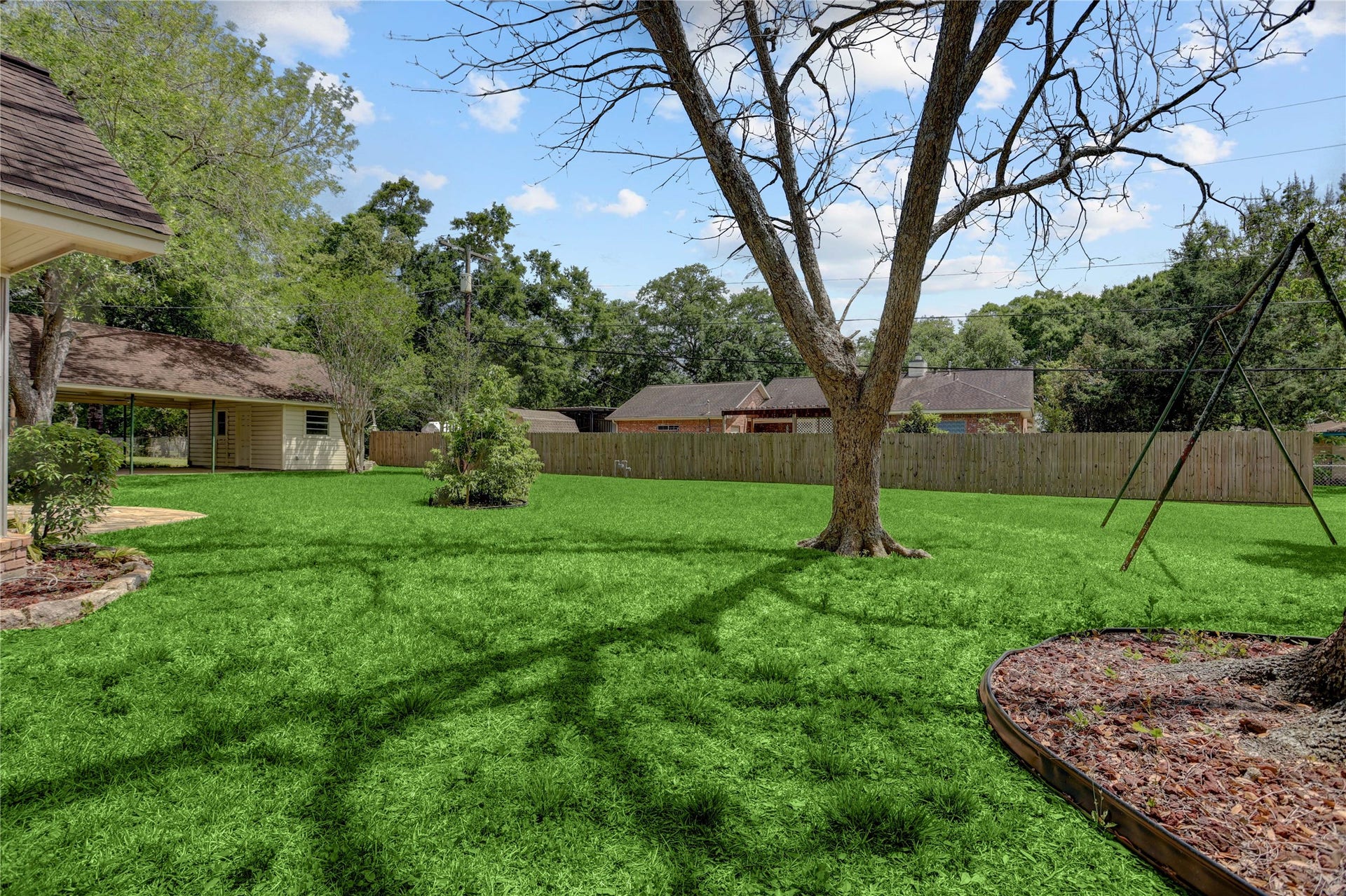 105 Hillcrest Drive, Alvin, TX 77511 Open Space back yard.