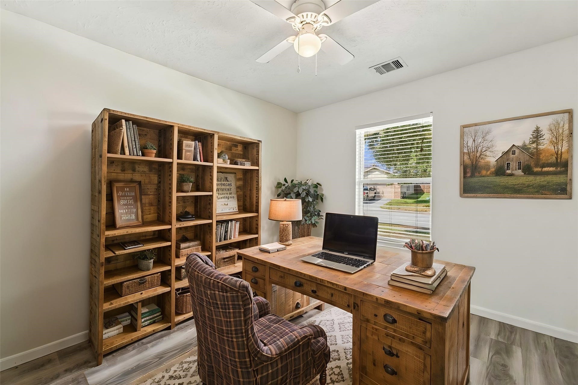 16011 Arapaho Bend Lane, Cypress, TX 77429 This room can be used as home office or small bedroom- Digital staging furniture