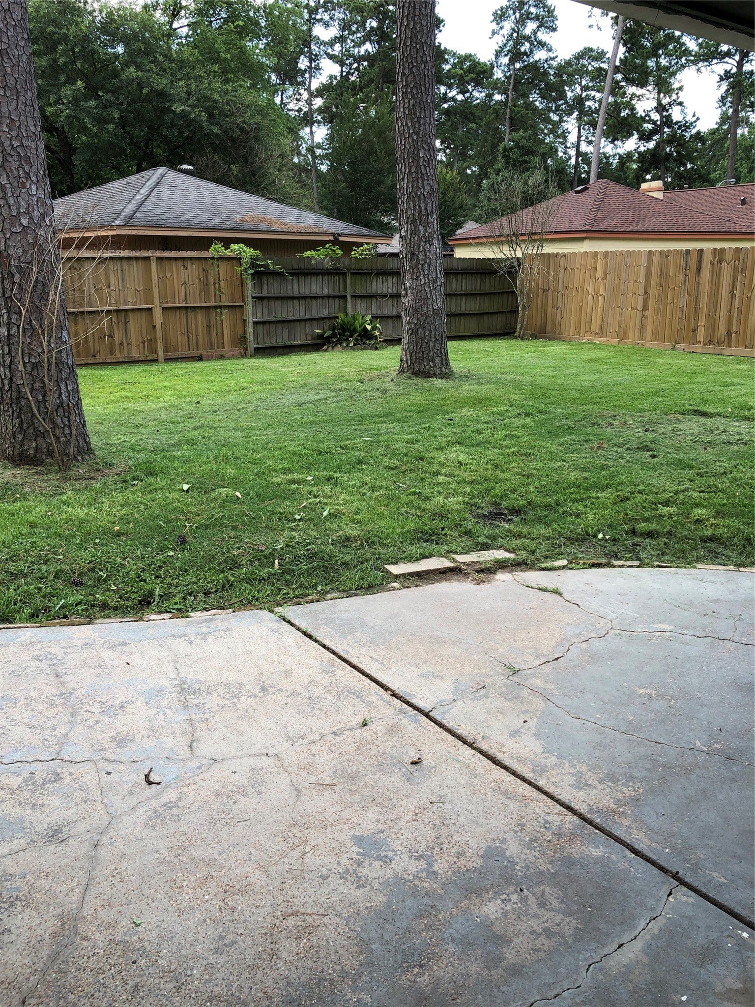 25419 Fairbrook Lane, Spring, TX 77373 Fenced back yard with covered patio