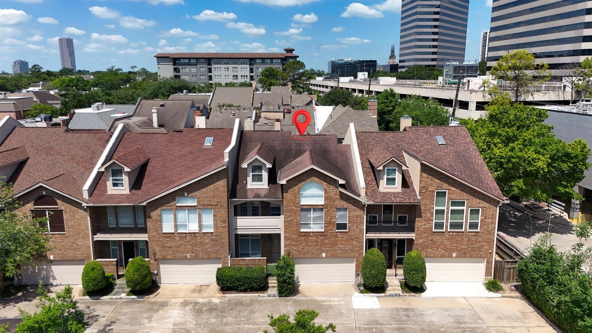 4720 Post Oak Timber Drive, #23, Houston, TX 77056 Classic brick exterior with timeless curb appeal and upscale community setting.