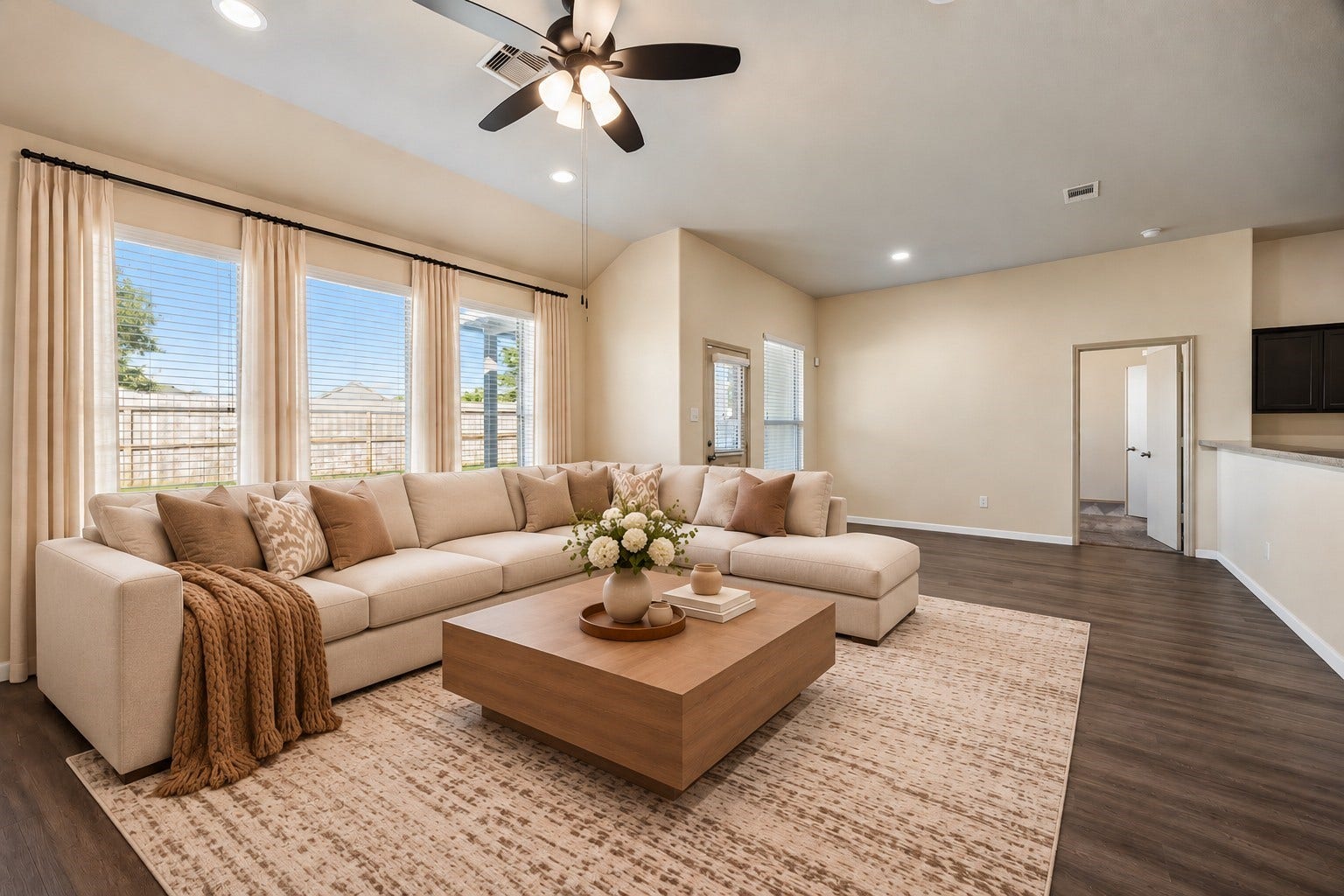 5407 Roaring Peaks Lane, Katy, TX 77449 Living RoomVirtually Staged