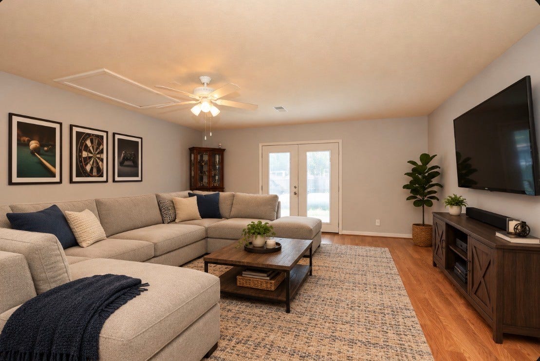10403 Twin Oak Drive, Conroe, TX 77385 Virtually Staged Game Room