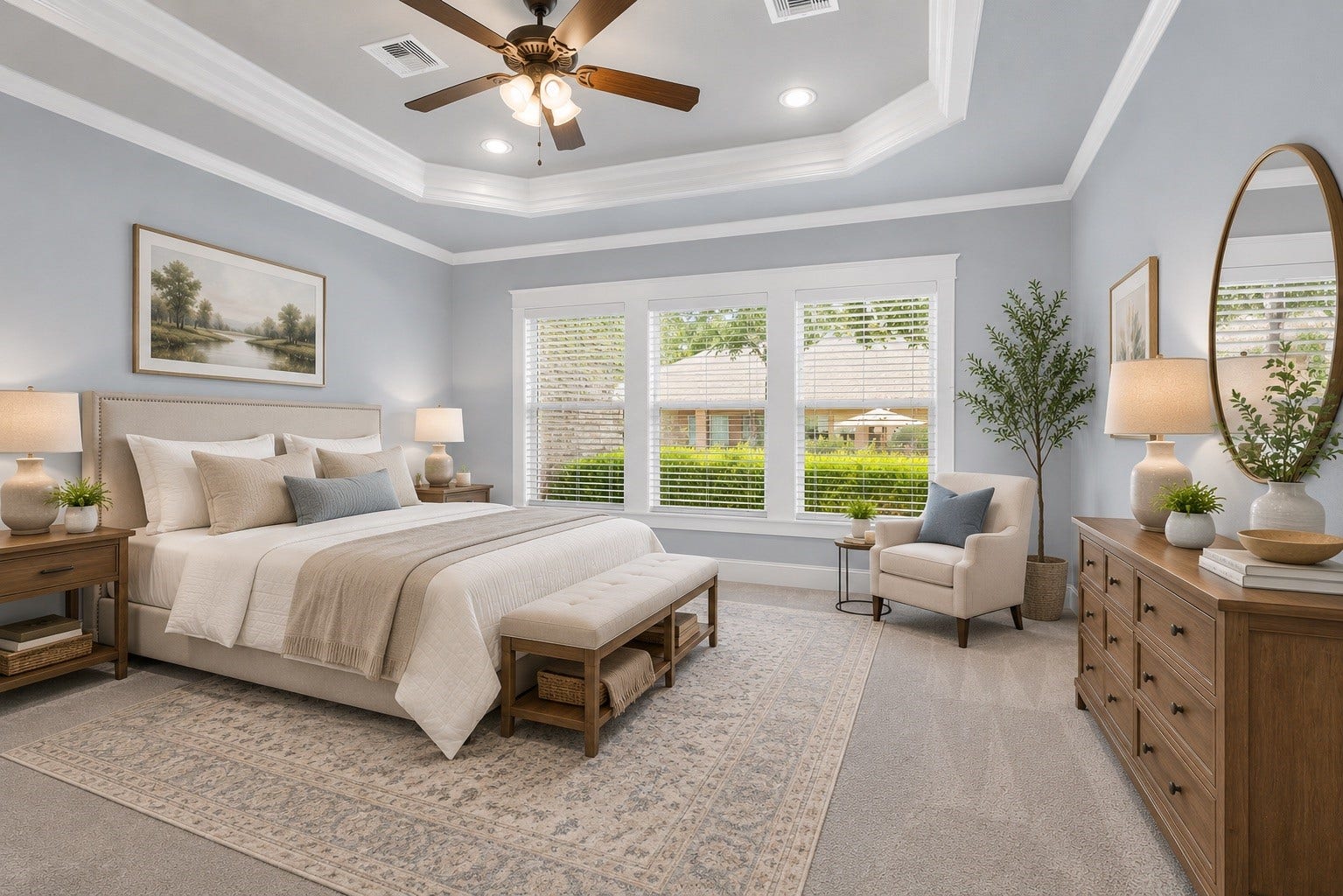 118 Pine Bluff Drive, Montgomery, TX 77356 *Virtually staged primary bedroom*