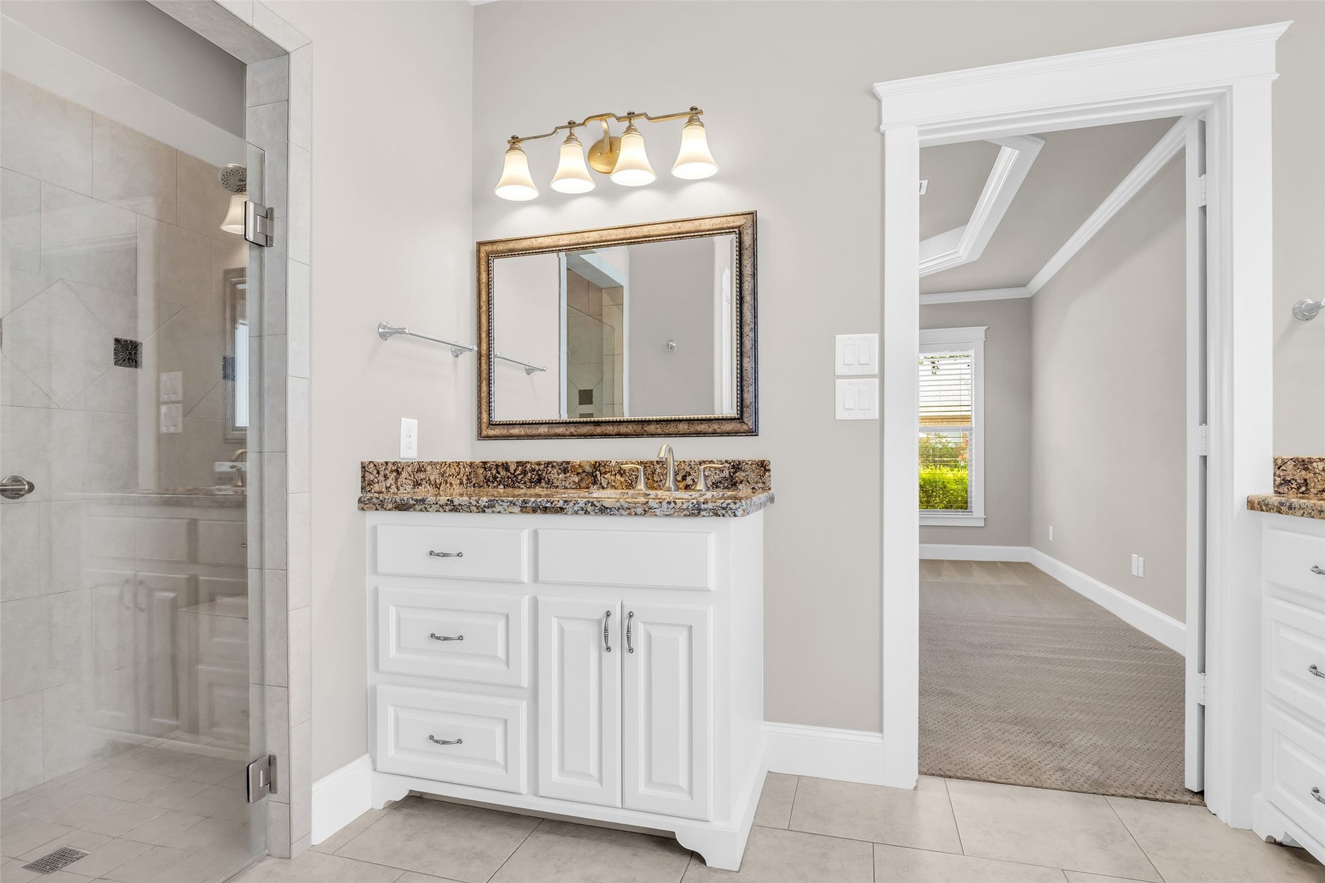 118 Pine Bluff Drive, Montgomery, TX 77356 Primary bedroom with two separate vanities