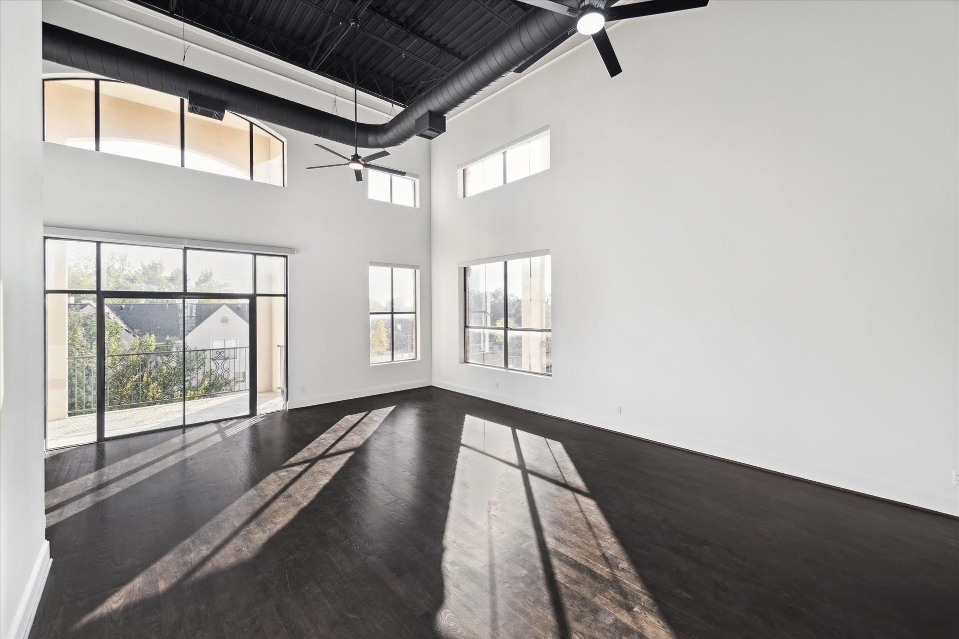 Big open living area with views of downtown.