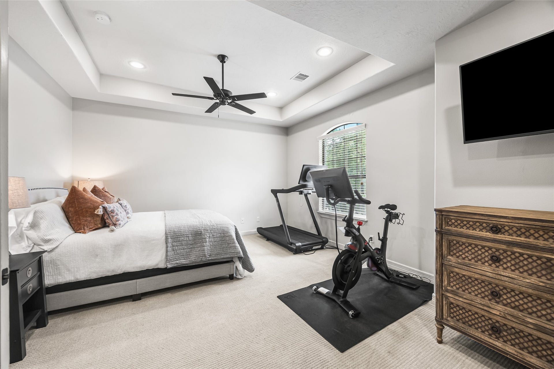 3810 Benders Lane, Spring, TX 77386 Spacious secondary flex room offers endless possibilitiesuse as an additional bedroom, media room, home gym, or create a space tailored to your lifestyle.