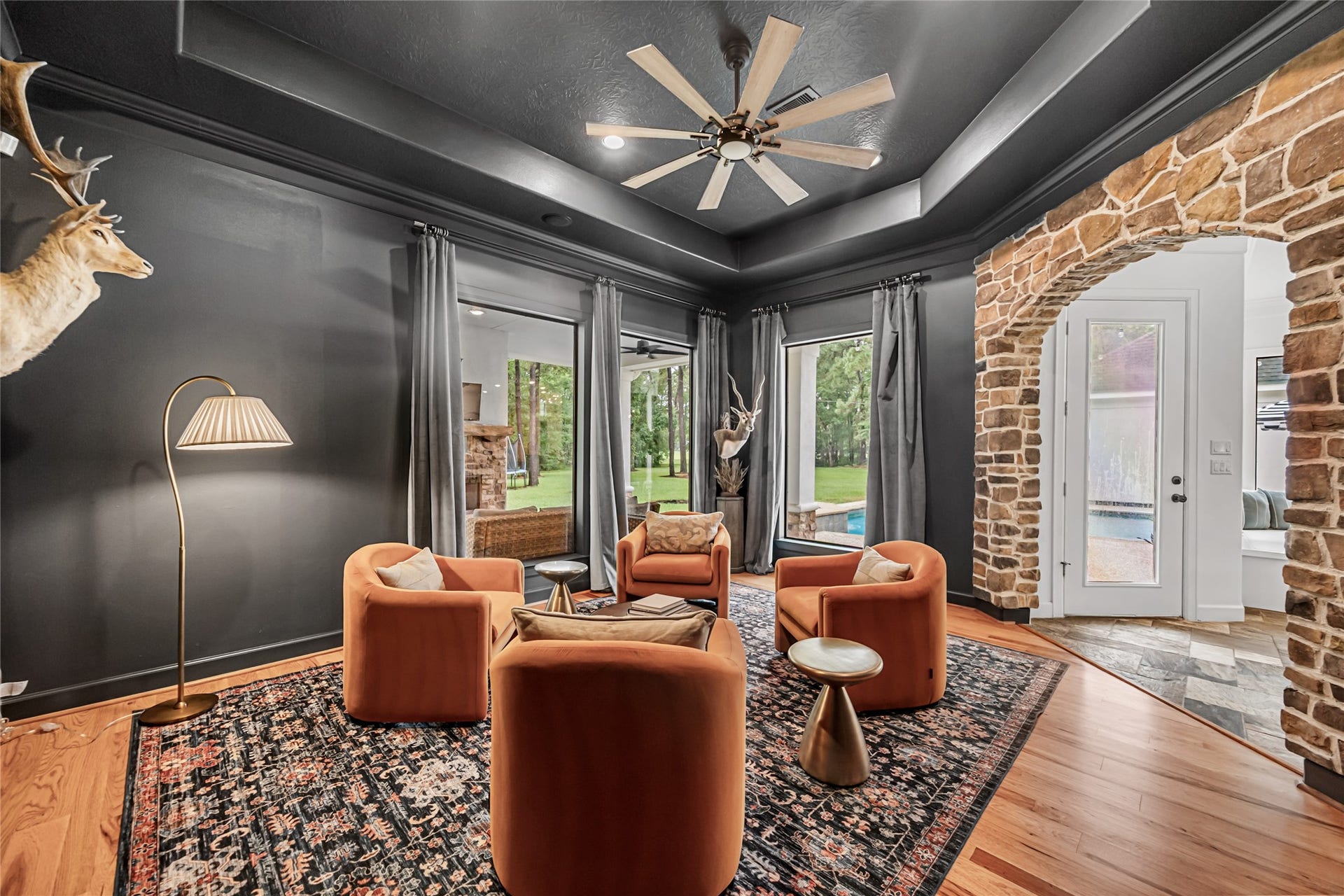3810 Benders Lane, Spring, TX 77386 Flexible downstairs bonus room ready for your needscreate a game room, sitting area, media space, or whatever fits your lifestyle.