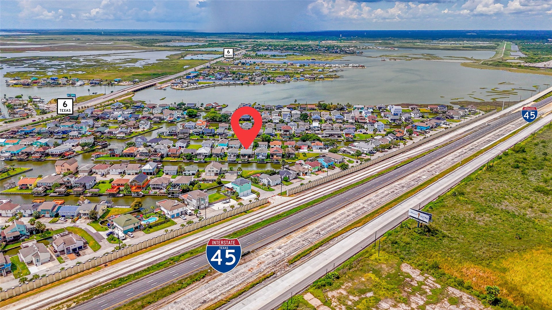19 N Sandpiper Street, La Marque, TX 77568 Charming waterfront community conveniently located near major highways, offering easy access to scenic views and vibrant local amenities.