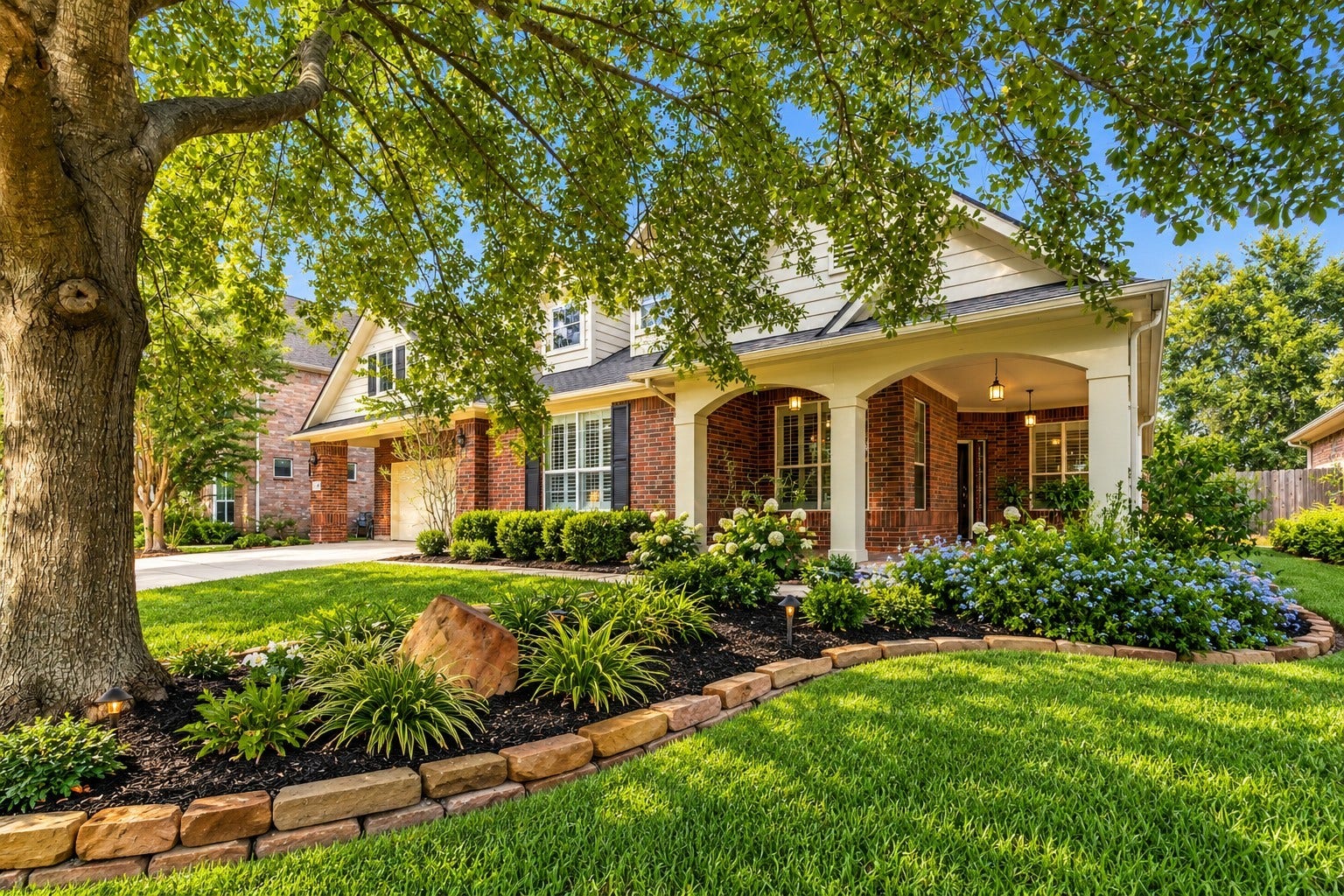 14226 Marin Drive, Cypress, TX 77429 The generous property layout provides plenty of open green space and parking, making it an ideal place to call home.