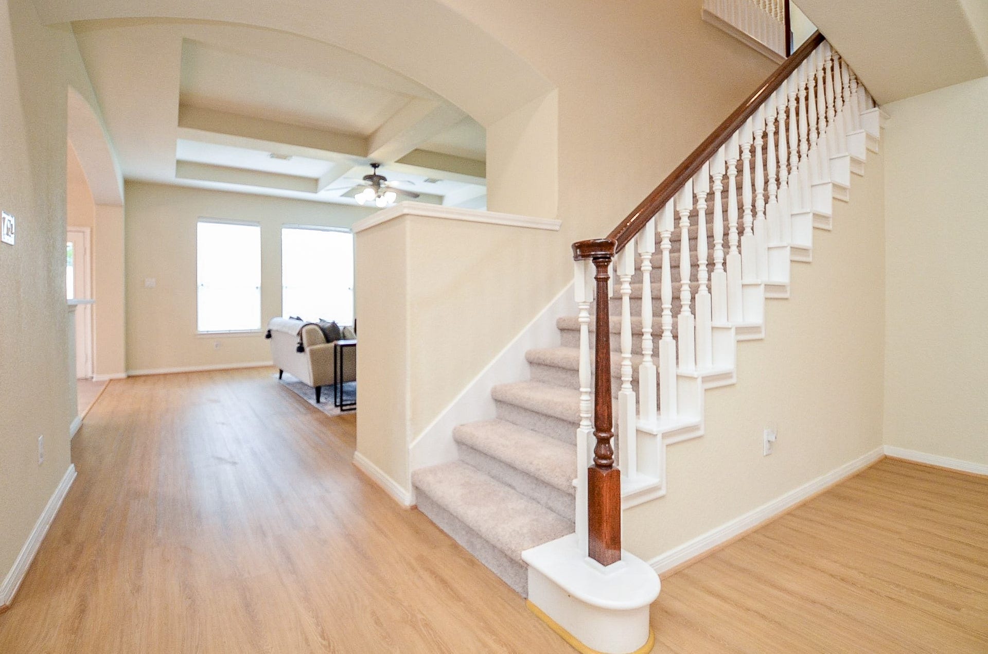 14407 Spanish River Lane, Cypress, TX 77429 One of the best features of this floor plan is what you dont have to carry upstairs. All four bedrooms and three full baths are on the first floor, while the upstairs is reserved for a large game room and bonus living space.
