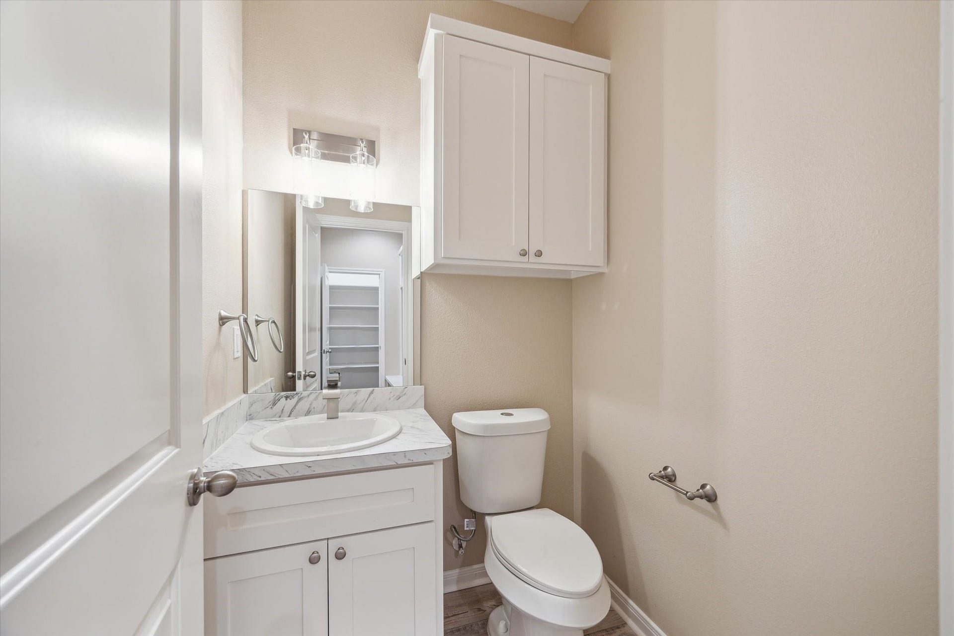 Powder Room down