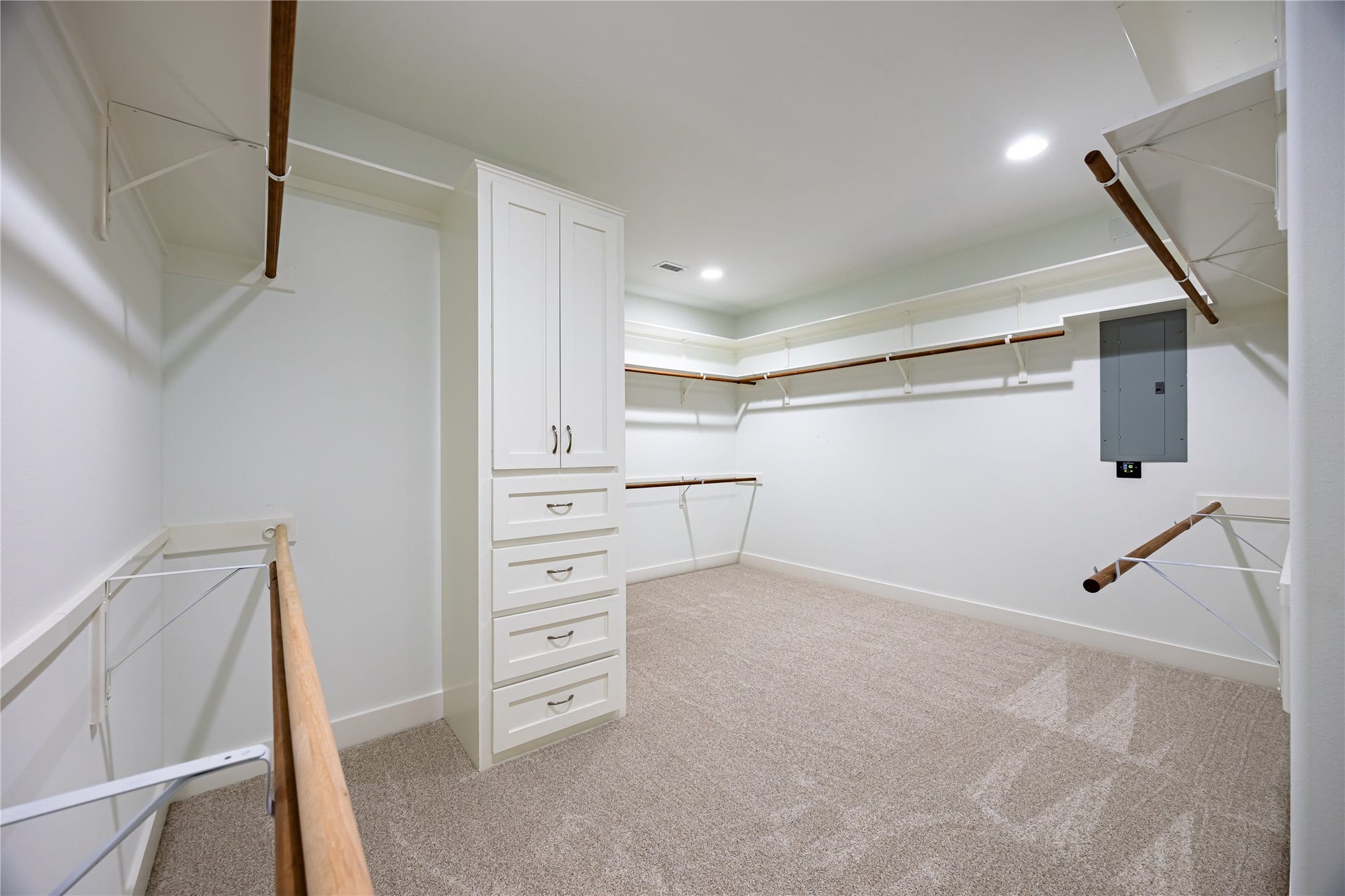 Massive Primary Closet with built in storage