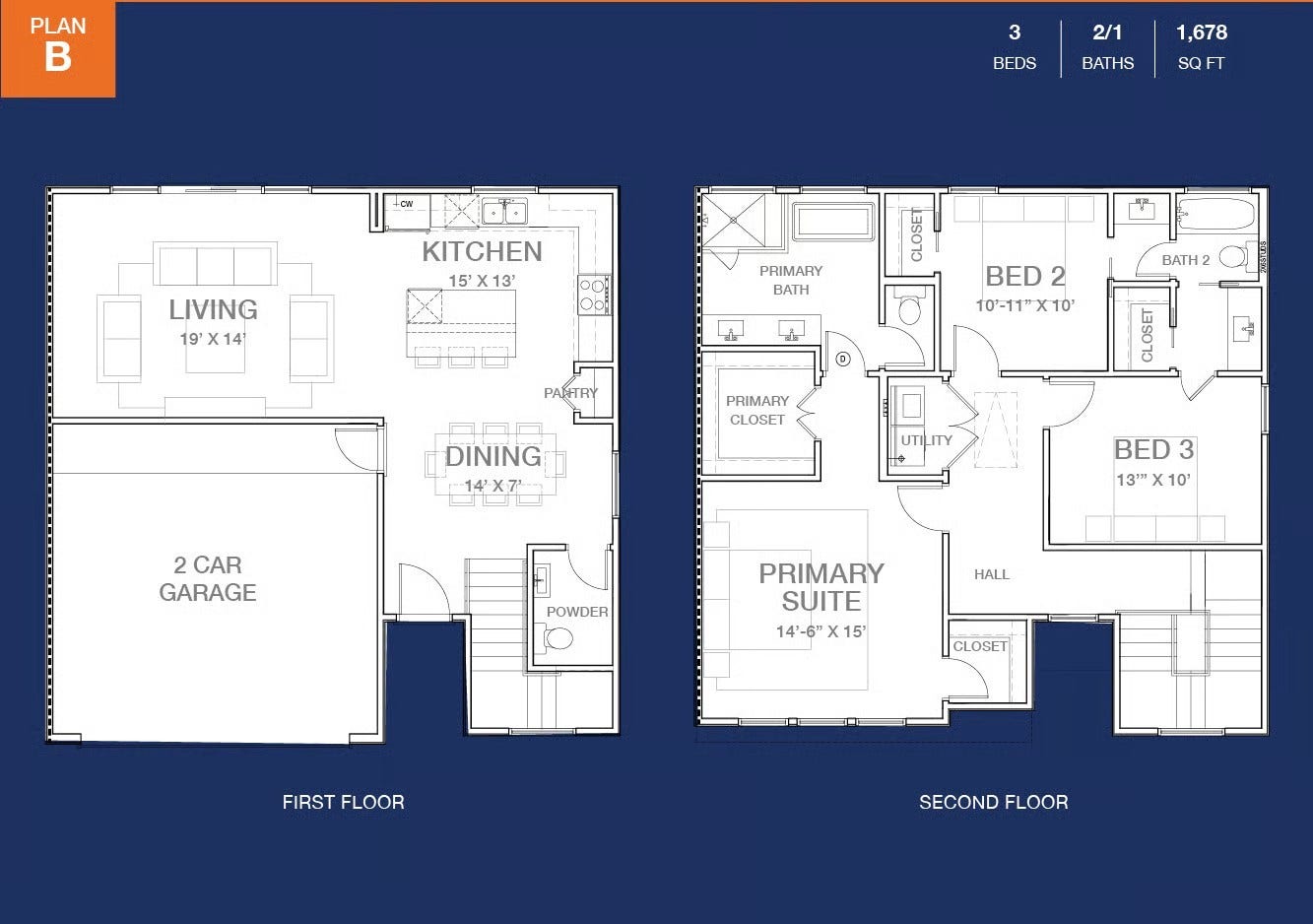 4430 Providence Street, #B, Houston, TX 77020 Plan B - 2 Stories