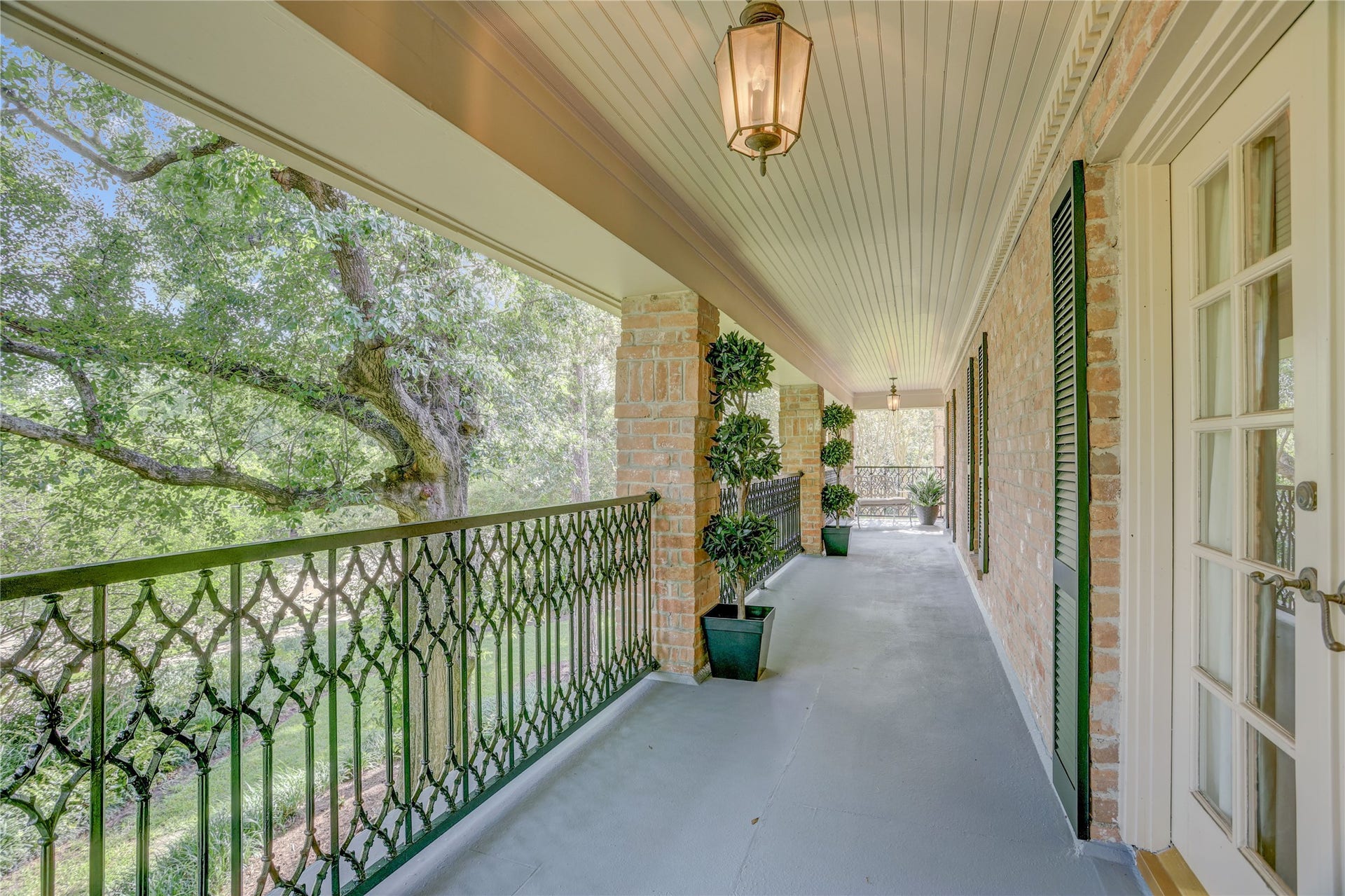 The upstairs balcony will be a delightful spot to curl up with a book and listen to the birds