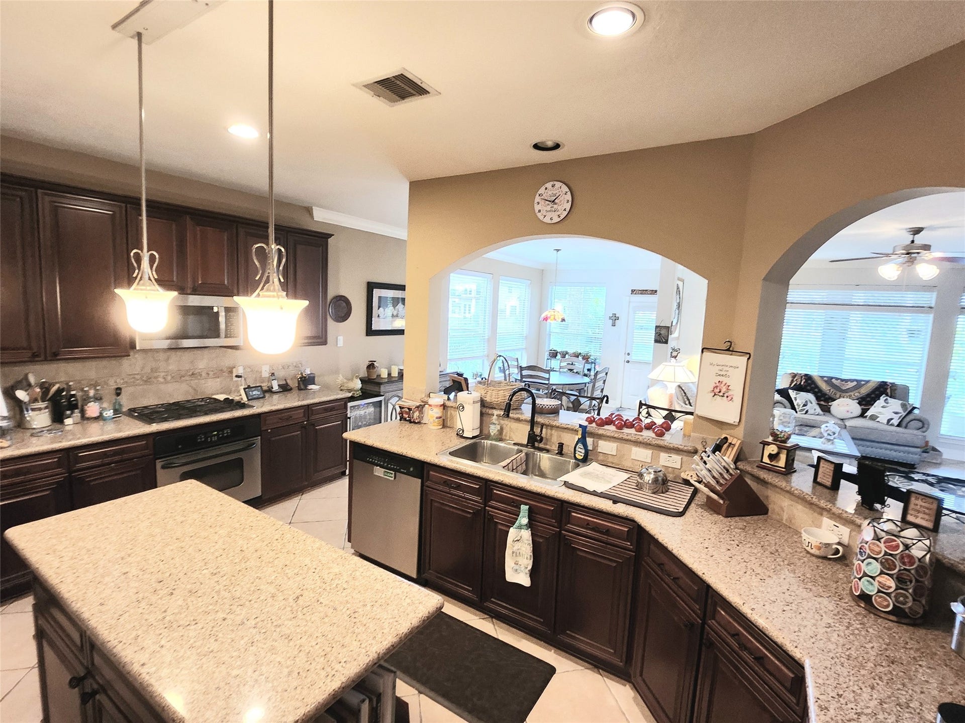 14330 Dunrobin Way, Sugar Land, TX 77498 The kitchen is set up for easy prep of multiple dinner courses