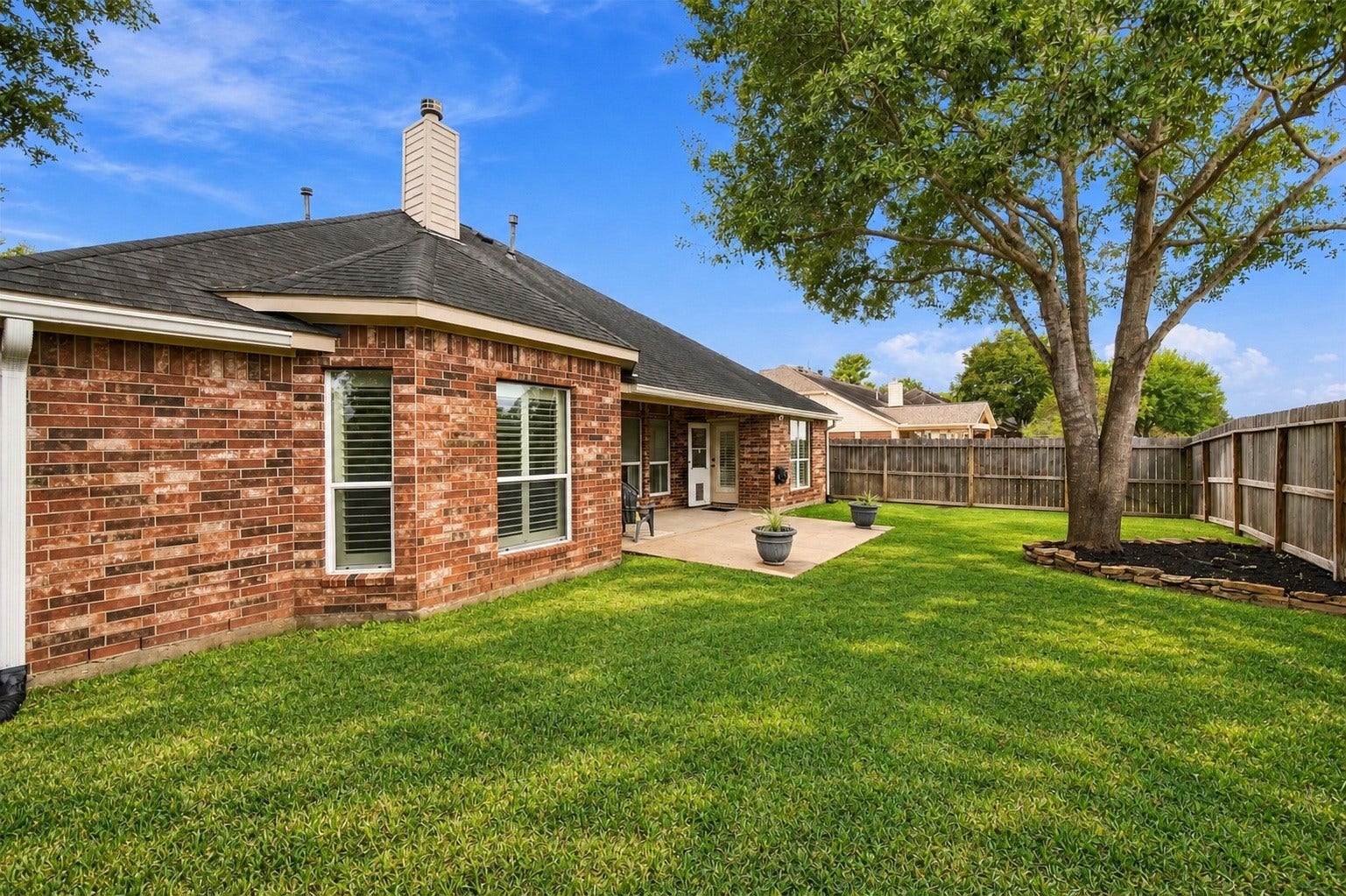 23706 Indian Hills Way, Katy, TX 77494 Another view of the home's backyard, showing plenty of space to enjoy the outdoors.
