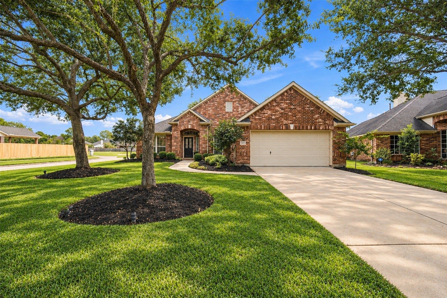 23706 Indian Hills Way, Katy, TX 77494 Welcome home to 23706 Indian Hills Way! Situated on a gorgeous corner lot, this charming home is shaded by mature trees and surrounded by attractive landscaping, creating wonderful curb appeal.