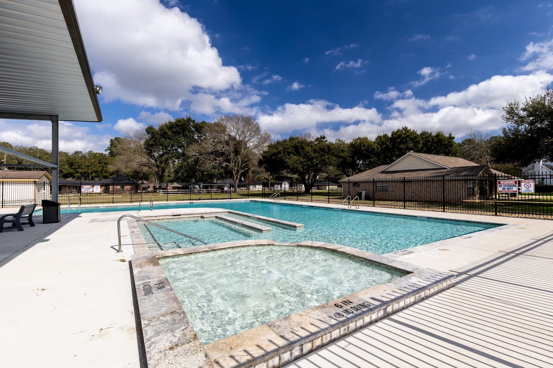 18926 Wildrose Lane, Tomball, TX 77377 Another view of the community pool/spa and covered area!