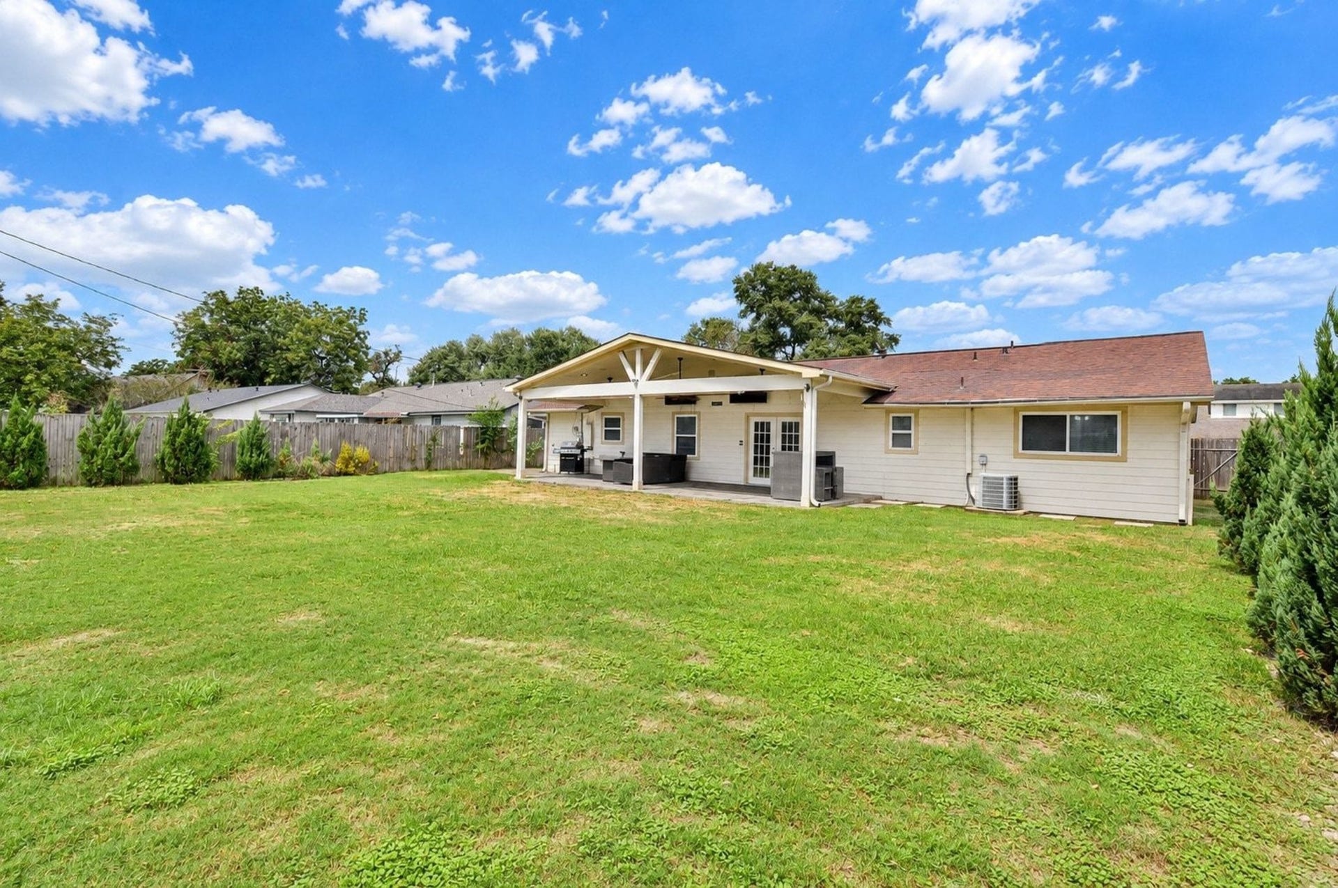5515 Saxon Drive, Houston, TX 77092 Huge back yard to relax and room for a pool!