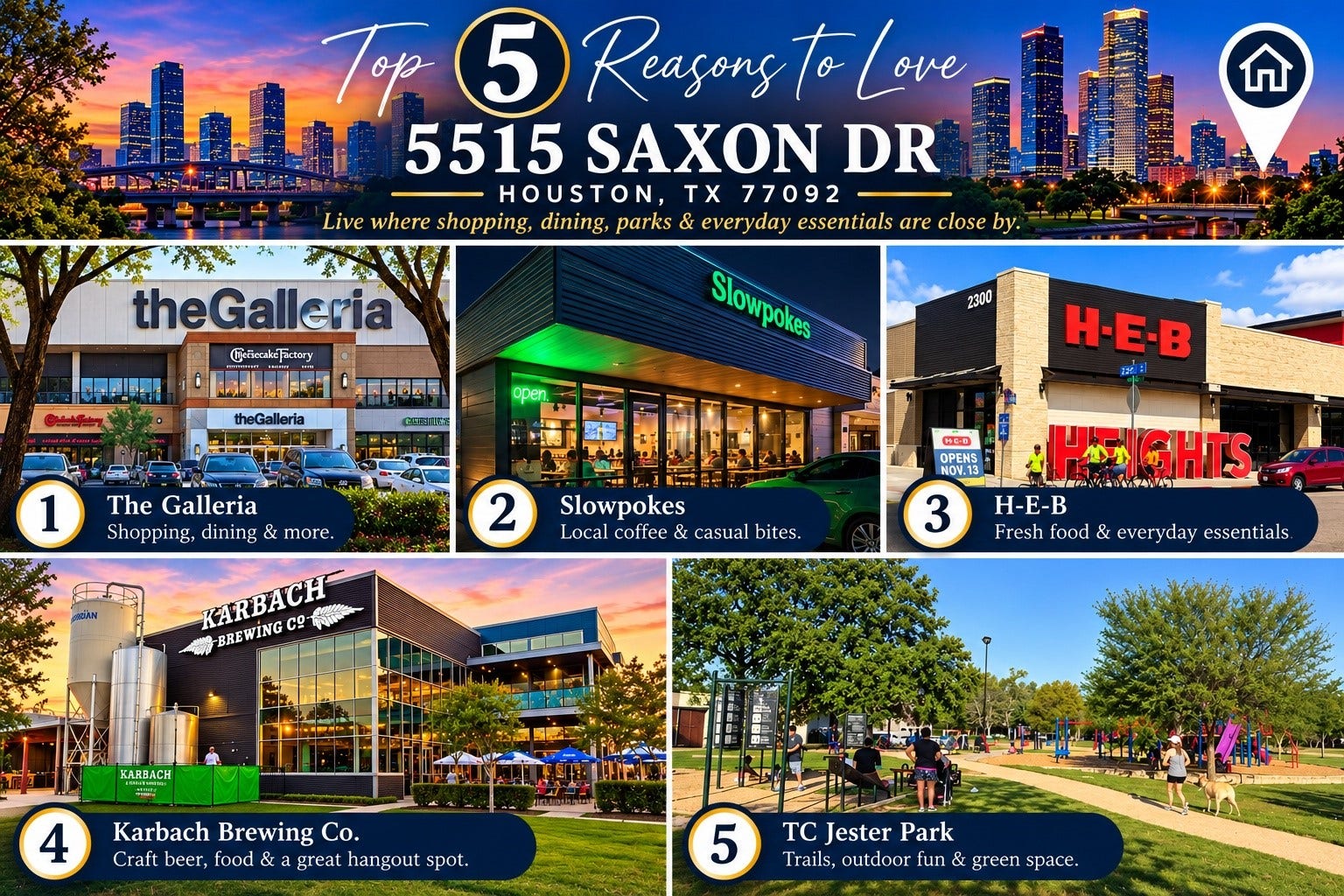 5515 Saxon Drive, Houston, TX 77092 5 Reason to love in 5515 Saxon Dr!