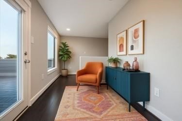 608 W 28th Street, #B, Houston, TX 77008 Virtually staged! Don't miss this space located on the 4th floor landing lust inside the sprawling roof top terrace! Will you furnish like this or perhaps set up a bar with beverage chiller and more! You get to decide!
