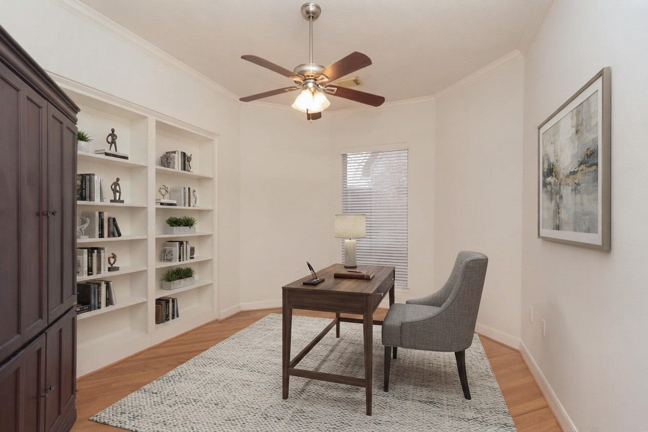 3307 Mcmahon Way, Missouri City, TX 77459 Ceiling fain in home office