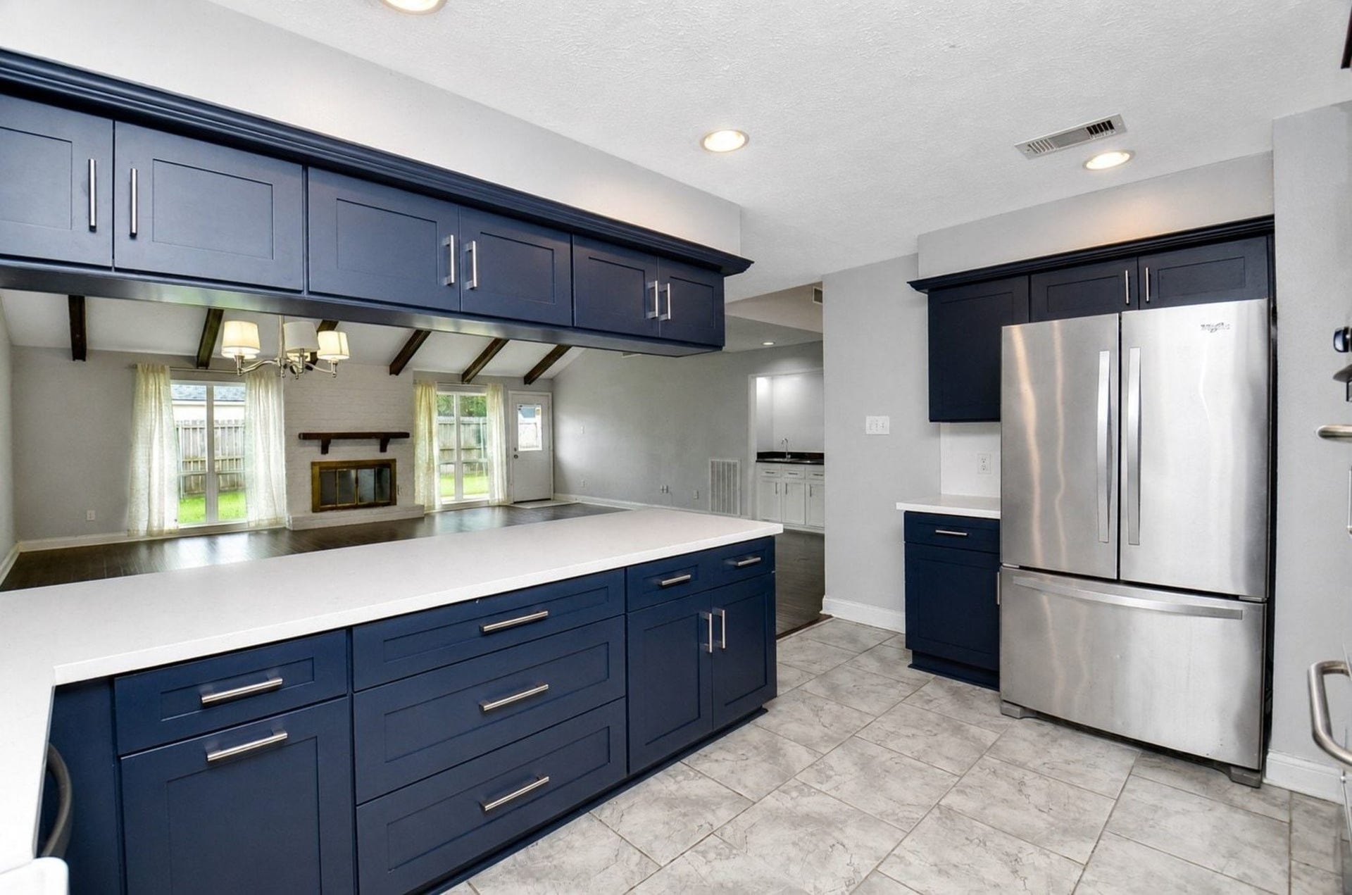 A Trash Bin Drawer Make the Kitchen Clean & Neat. The Refrigerator Can Stay.