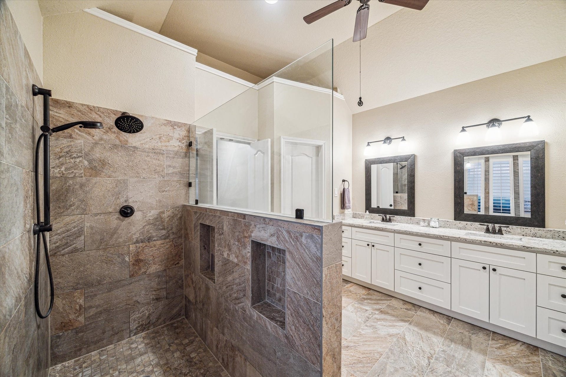 4107 Wentworth Drive, Fulshear, TX 77441 Enjoy the double sink and extra large shower!