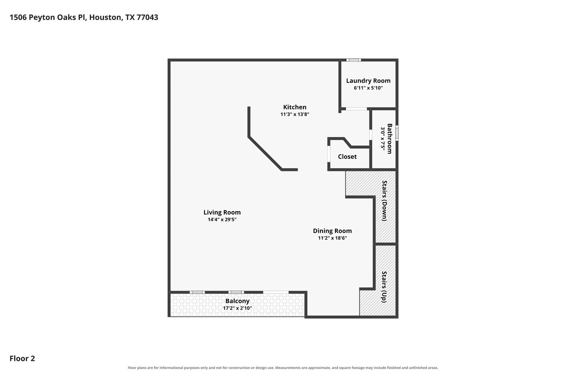 1506 Peyton Oaks Place, Houston, TX 77043 Floor Plan 2nd floor