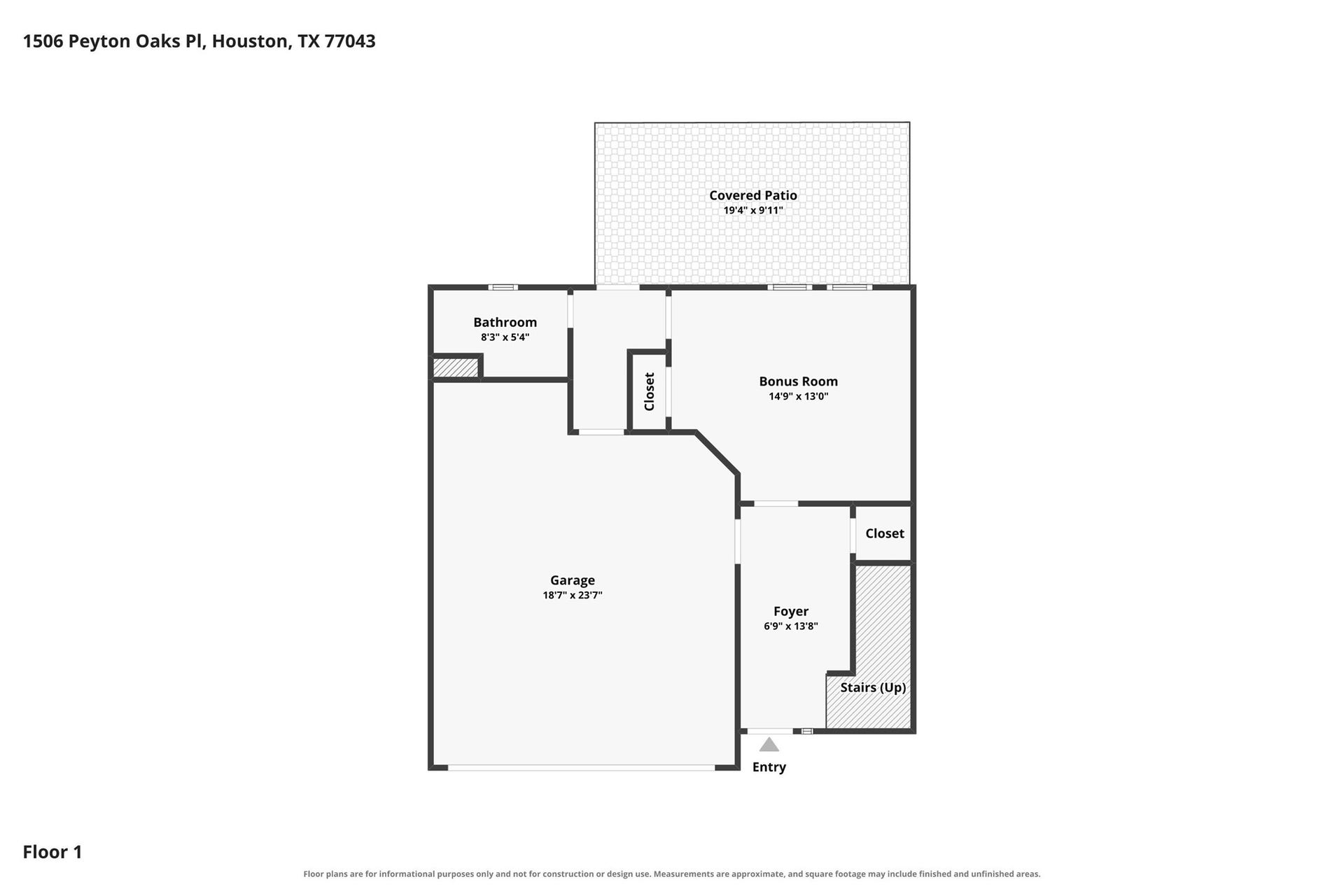 1506 Peyton Oaks Place, Houston, TX 77043 Floor Plan 1st floor