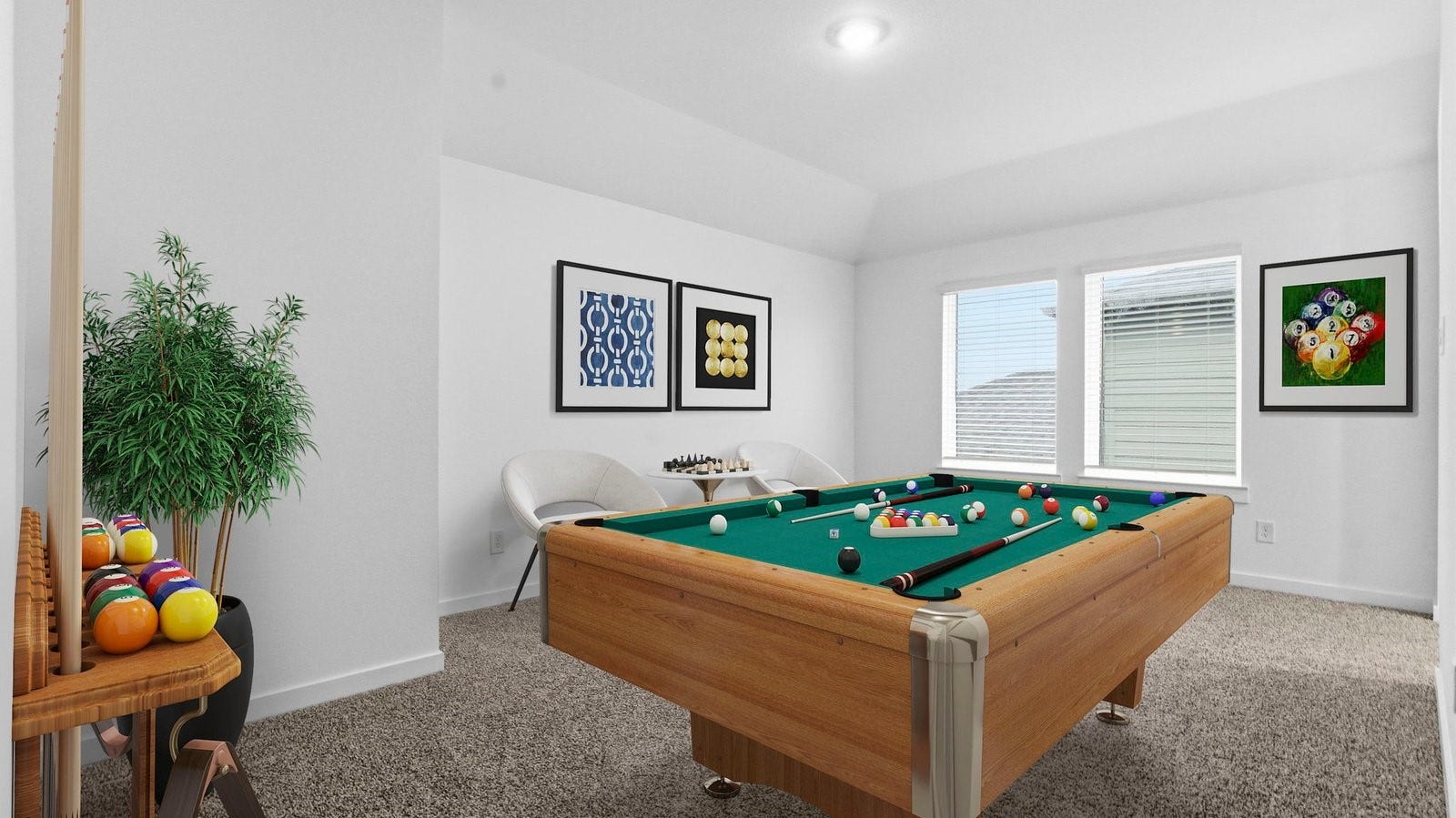 3406 Horseshoe Trail Lane, League City, TX 77511 A spacious game room with plenty of natural light from windows overlooking side of the home